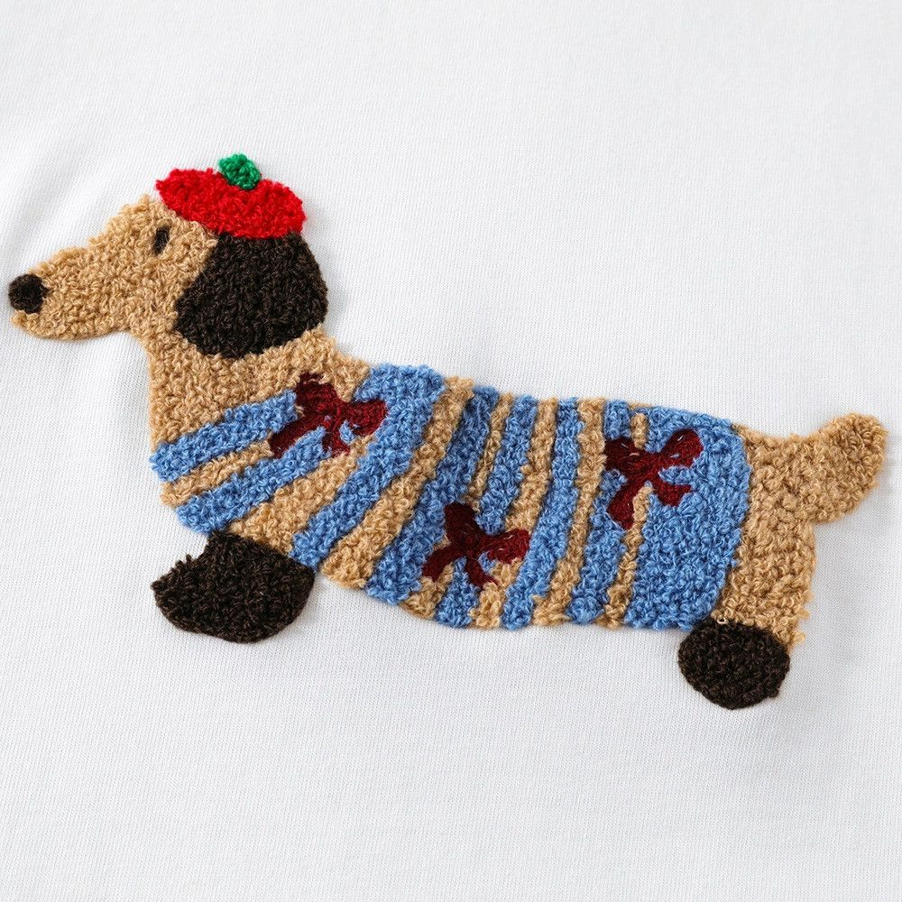 Vintage Men's casual loose dachshund puppy embroidered T-shirt Size US M / EU 48-50 / 2 - 2 Thumbnail