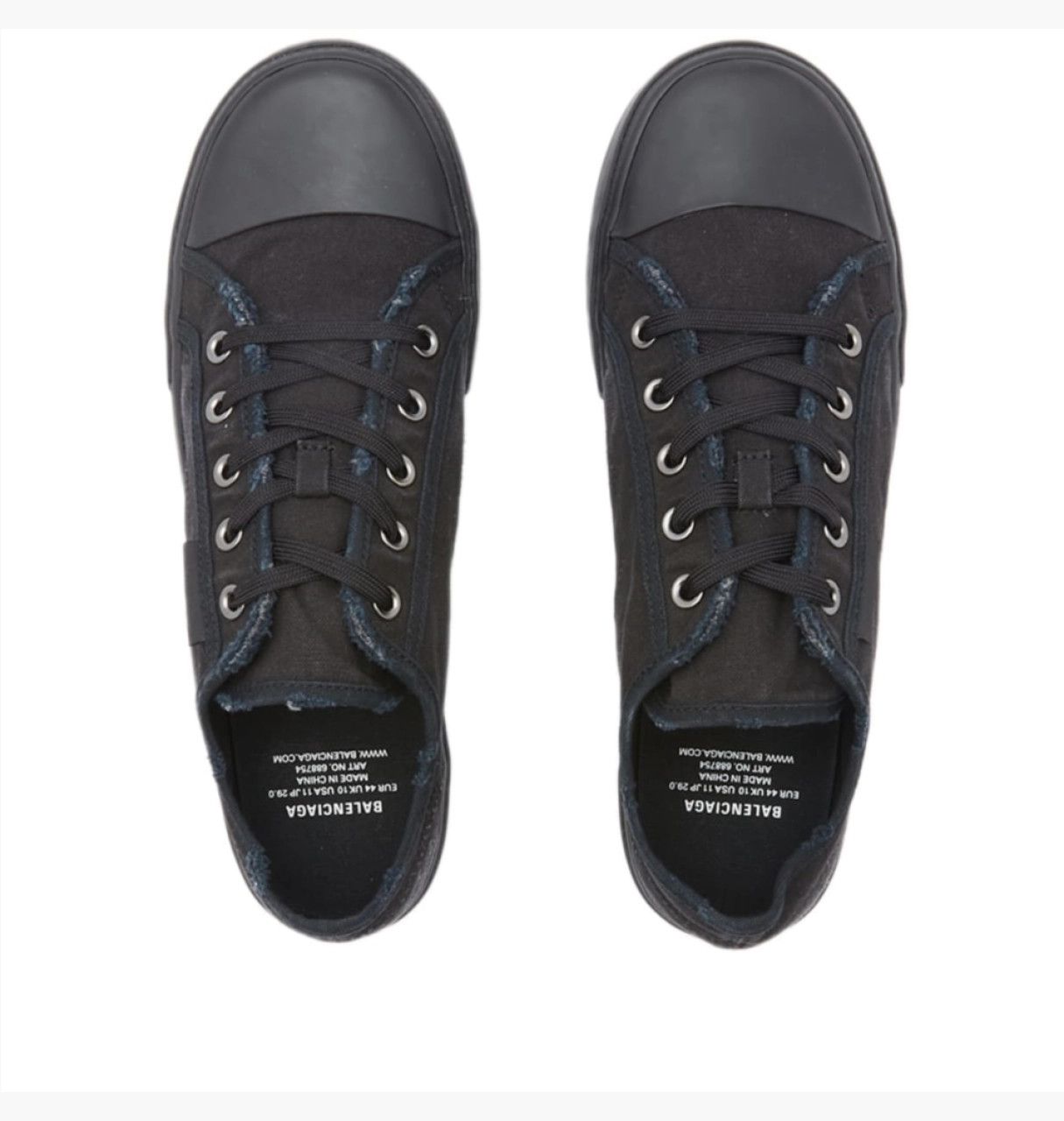 Balenciaga o1mt1gz0824 Paris Low Top Sneaker in Black Size US 6 / EU 39 - 6 Thumbnail
