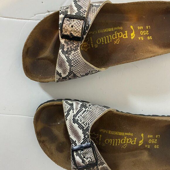 Birkenstock Papillio by Birkenstock Snake Print Slide Sandals Size 39 Size US 9 / IT 39 - 7 Thumbnail