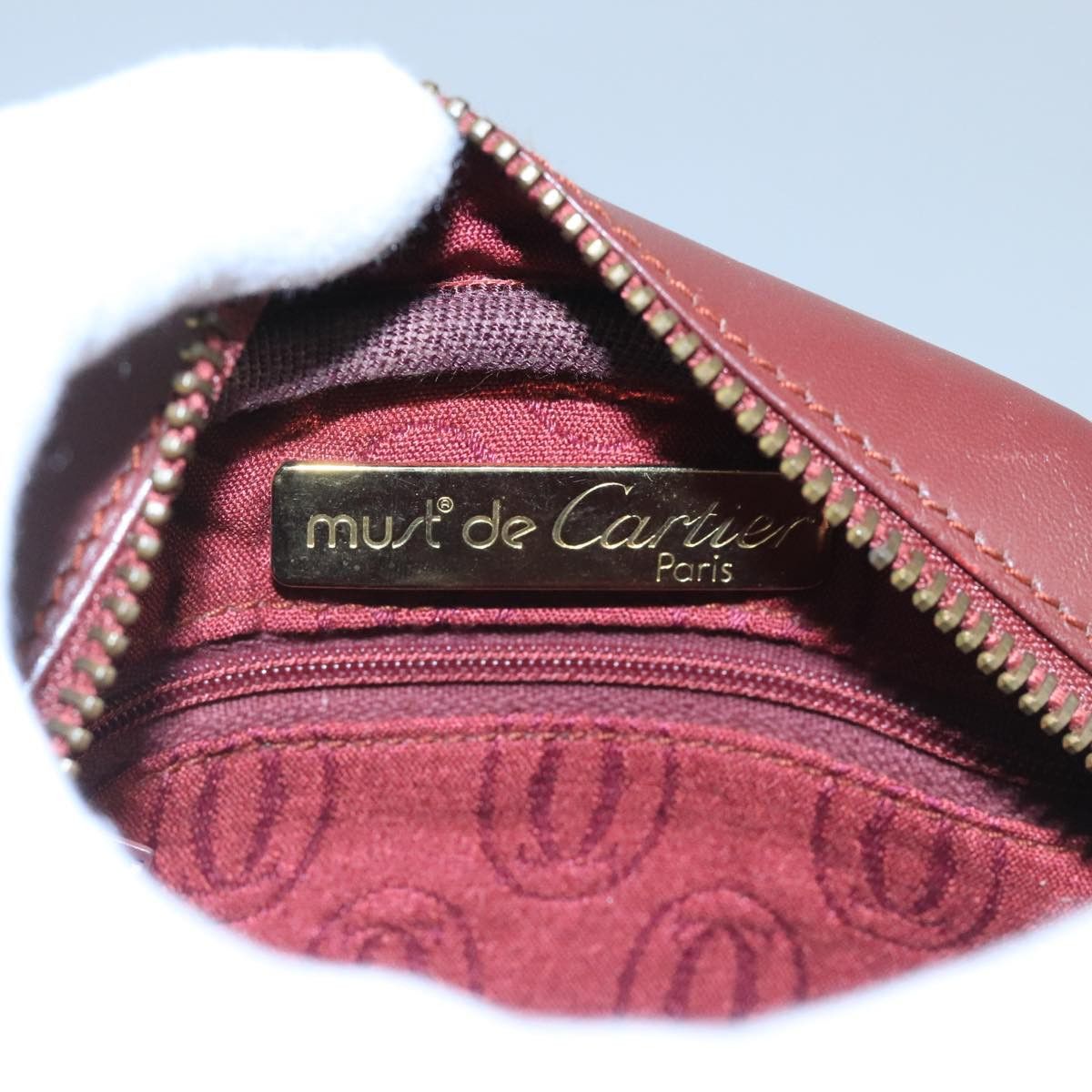 Cartier Cartier Shoulder Bag Leather Bordeaux Gold Size ONE SIZE - 16 Thumbnail