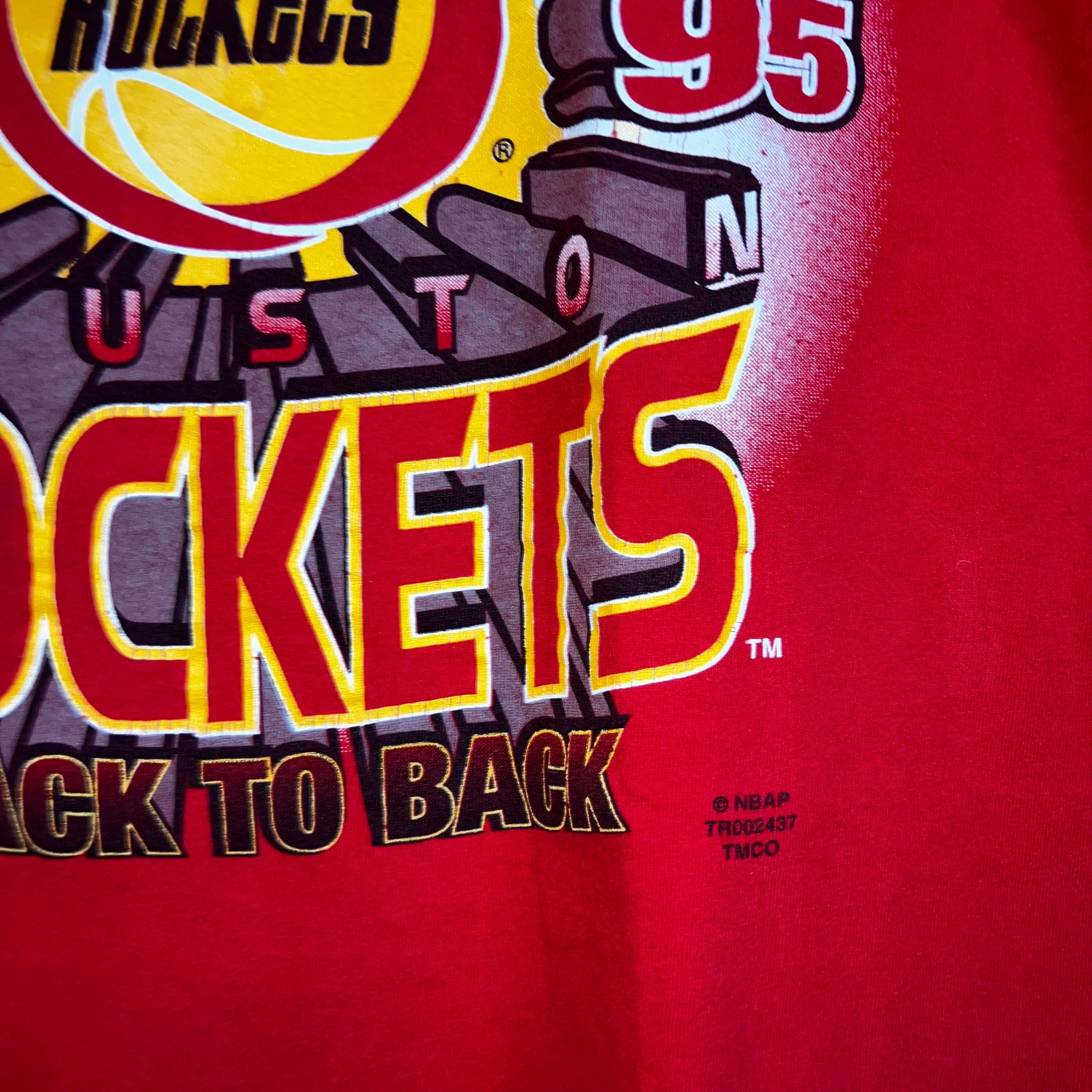 NBA × Vintage Vintage 90s 1995 Houston Rockets Back To Back Champions Tee Size US L / EU 52-54 / 3 - 5 Thumbnail