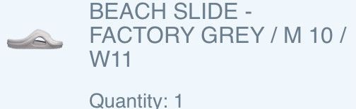SKYLRK Justin Bieber SKYLRK BEACH SLIDE - FACTORY GREY / M  display picture 2