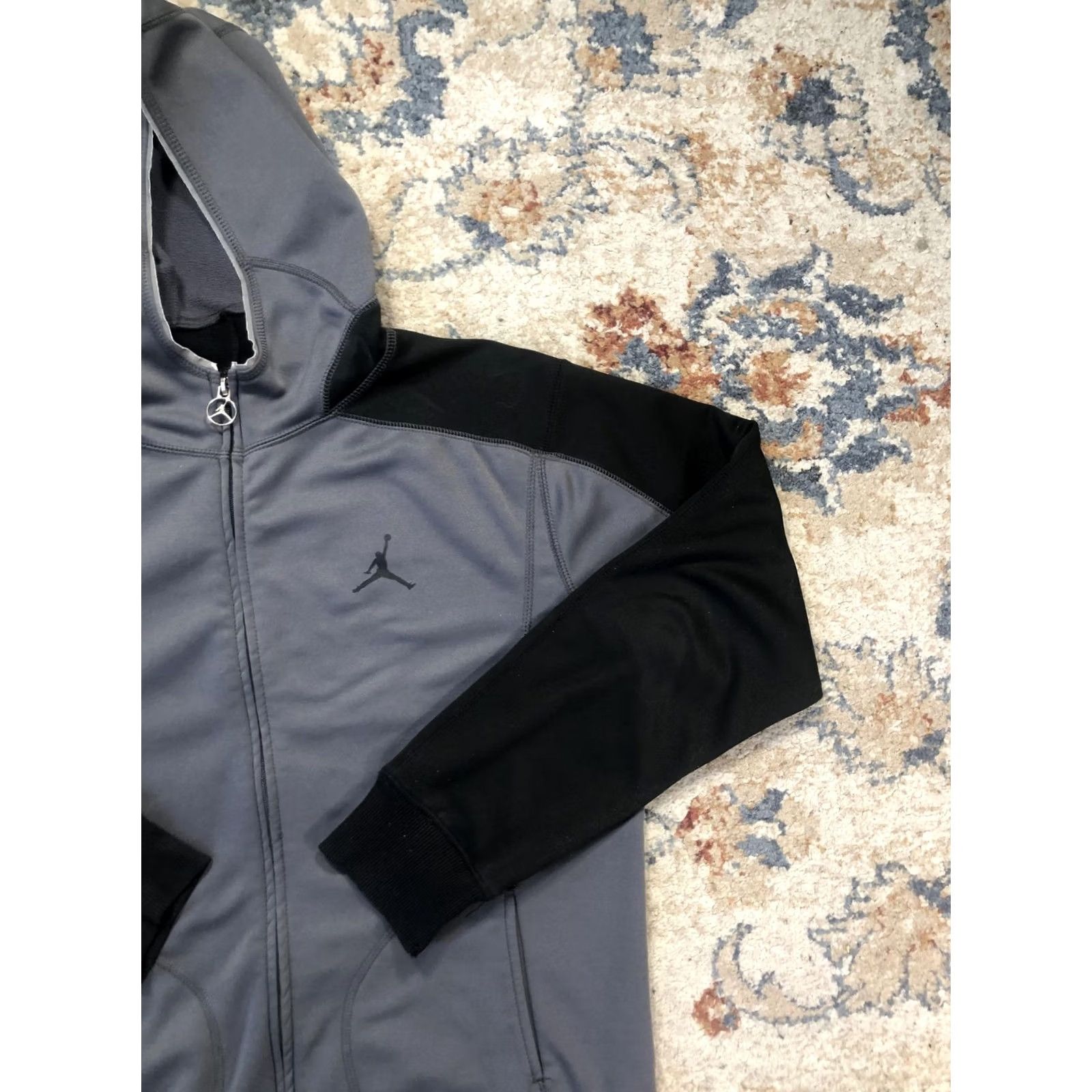 Jordan Brand Jordan Therma-Fit Hoodie Sweatshirt Mens XL Gray Black Full Zip Fleece Jacket Size US XL / EU 56 / 4 - 4 Thumbnail