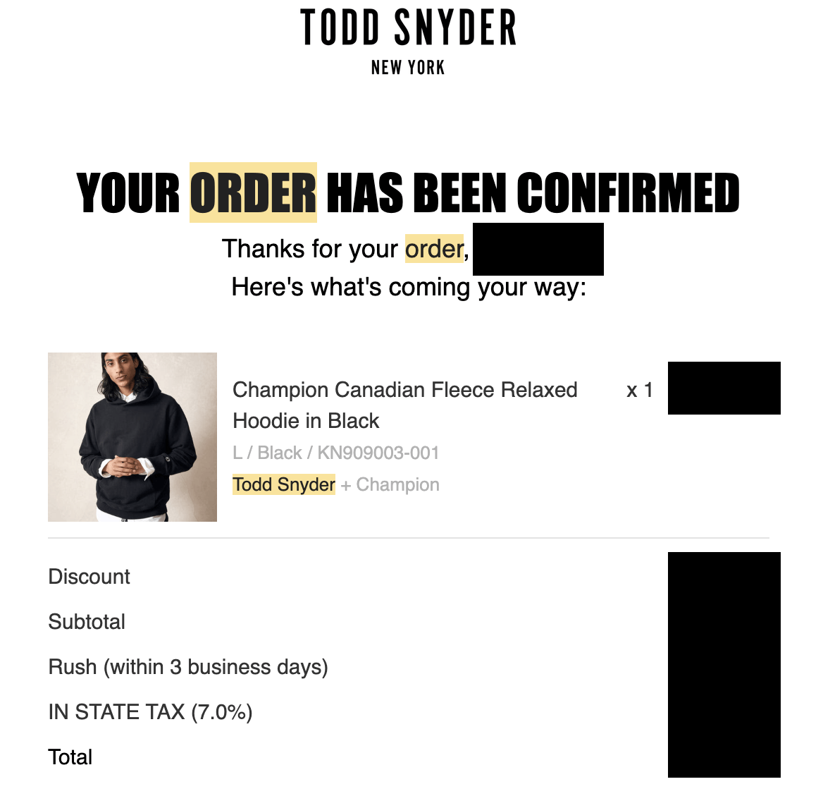 Champion × Todd Snyder Canadian Fleece Relaxed Hoodie in Black Size US L / EU 52-54 / 3 - 6 Thumbnail