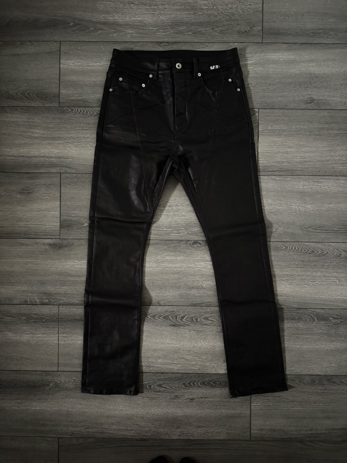 Rick Owens Drkshdw Rick Owens Pentagram Heavy Wax Jeans