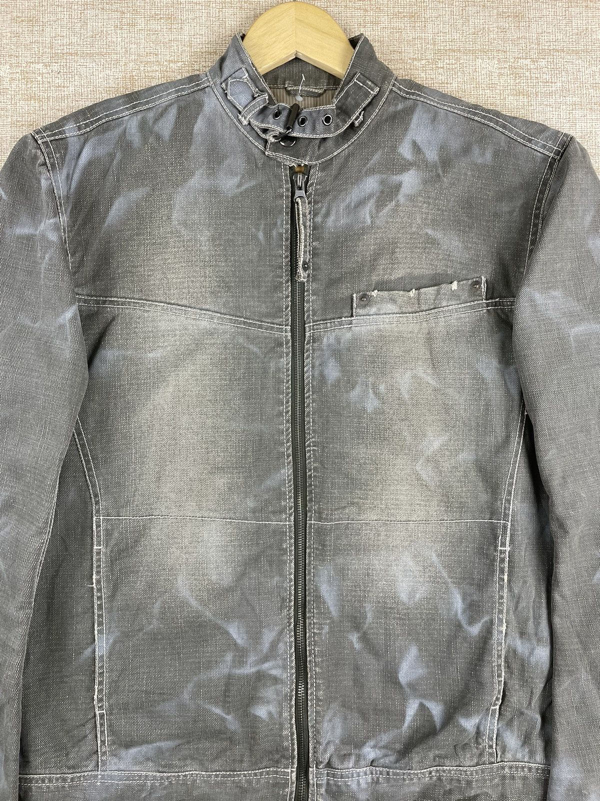 Vintage ALLIX DESIGN Japanese Brand Acid Wash Grey Jacket