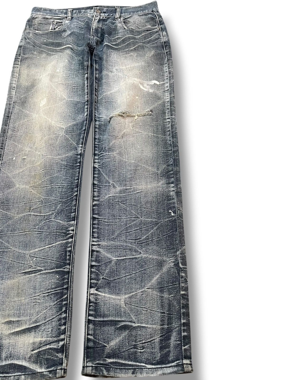 Japanese Brand Vintage Japanese Brand Honeycomb Distressed Soft Denim Size US 32 / EU 48 - 4 Thumbnail