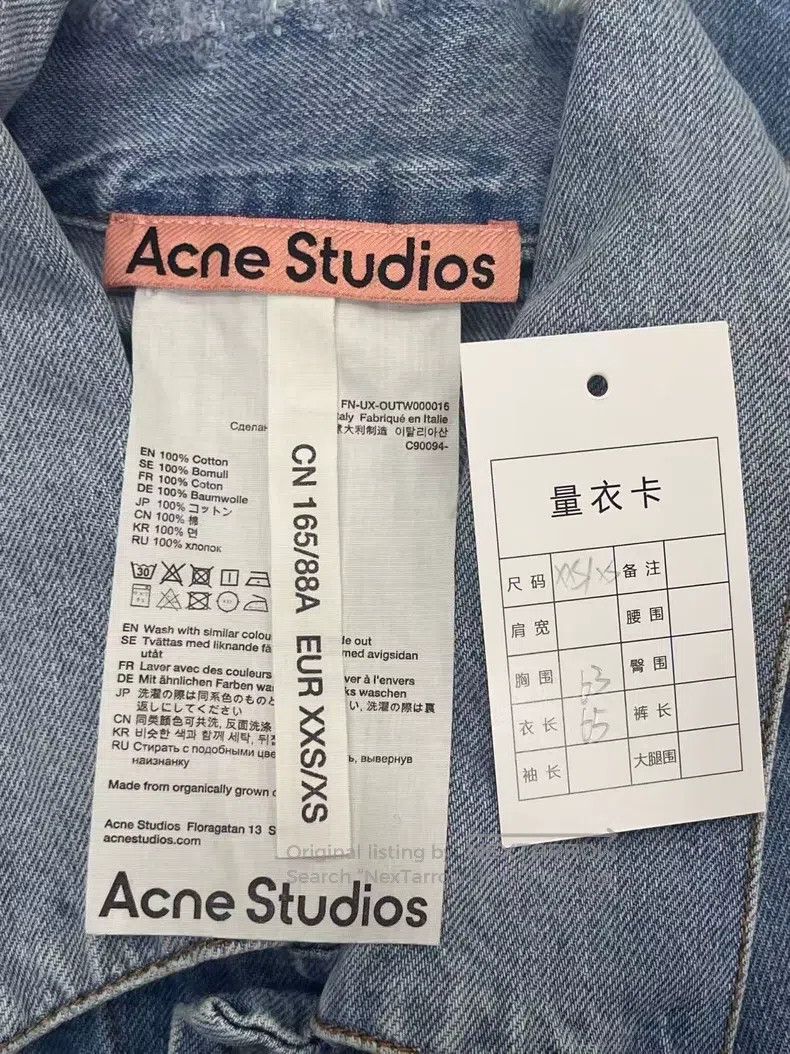 Acne Studios Acne Studios Washed and aged single-breasted denim jacket Size US XS / EU 42 / 0 - 3 Thumbnail