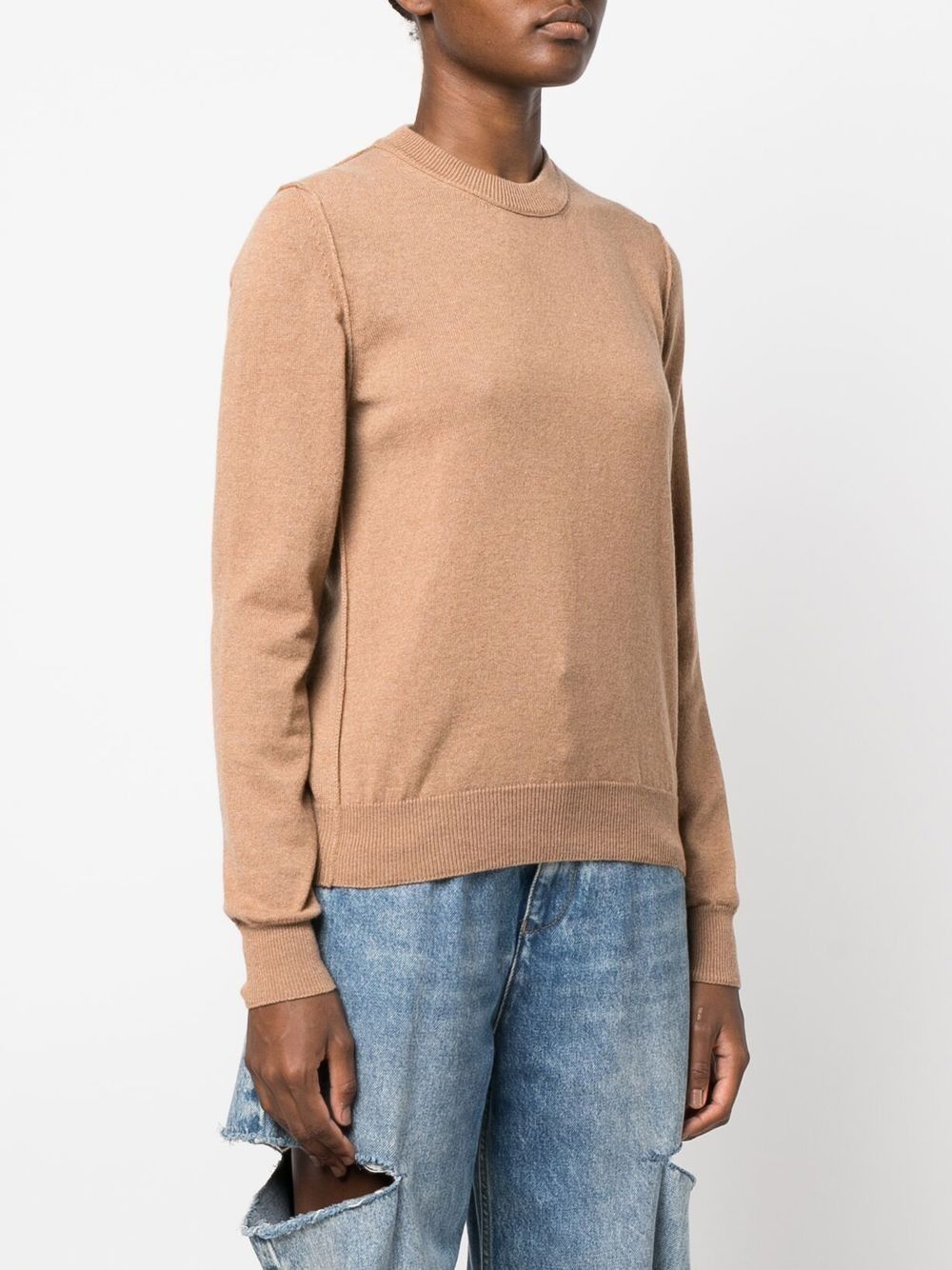 Maison Margiela o1y0625 Cashmere Blend Sweater in Camel Size M / US 6-8 / IT 42-44 - 3 Thumbnail