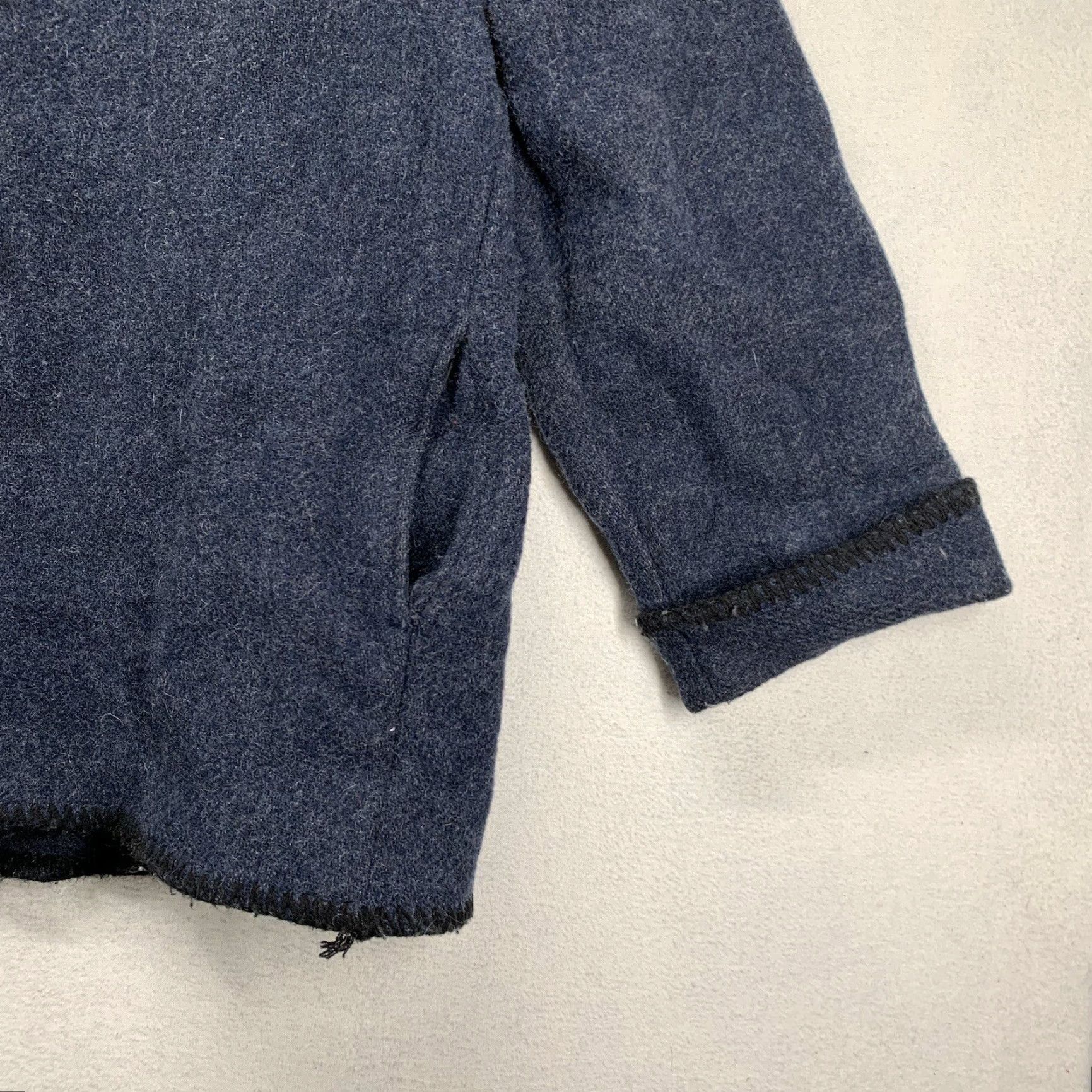 Vintage VINTAGE Marsh Landing Women’s Wool Jacket Coat Short Heavyweight Long Sleeve Blue Solid Fall Winter Casual Bohemian Size M / US 6-8 / IT 42-44 - 7 Thumbnail