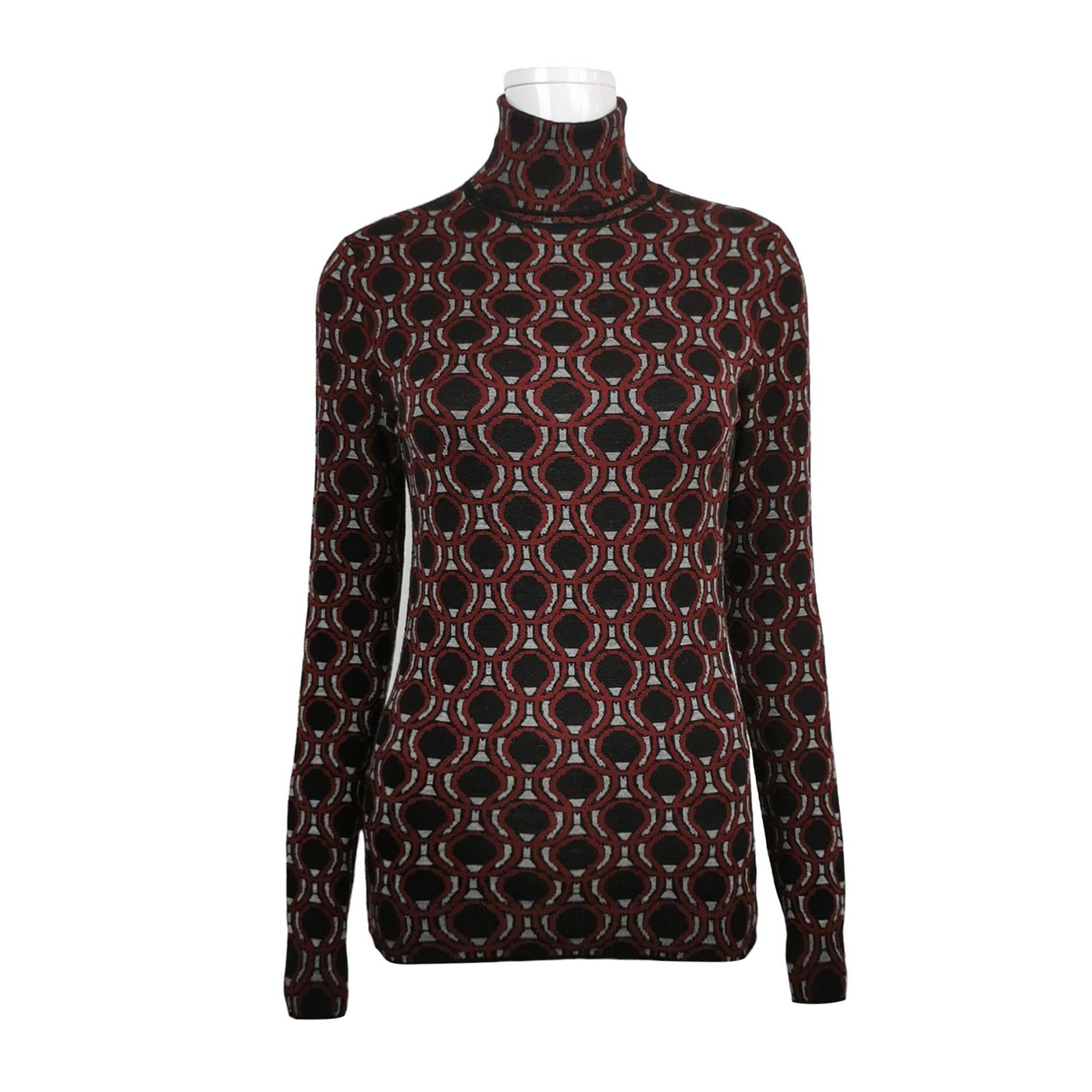 Prada Prada Colorful Patterned Turtleneck Sweater 0089 Size S / US 4 / IT 40 - 1 Thumbnail