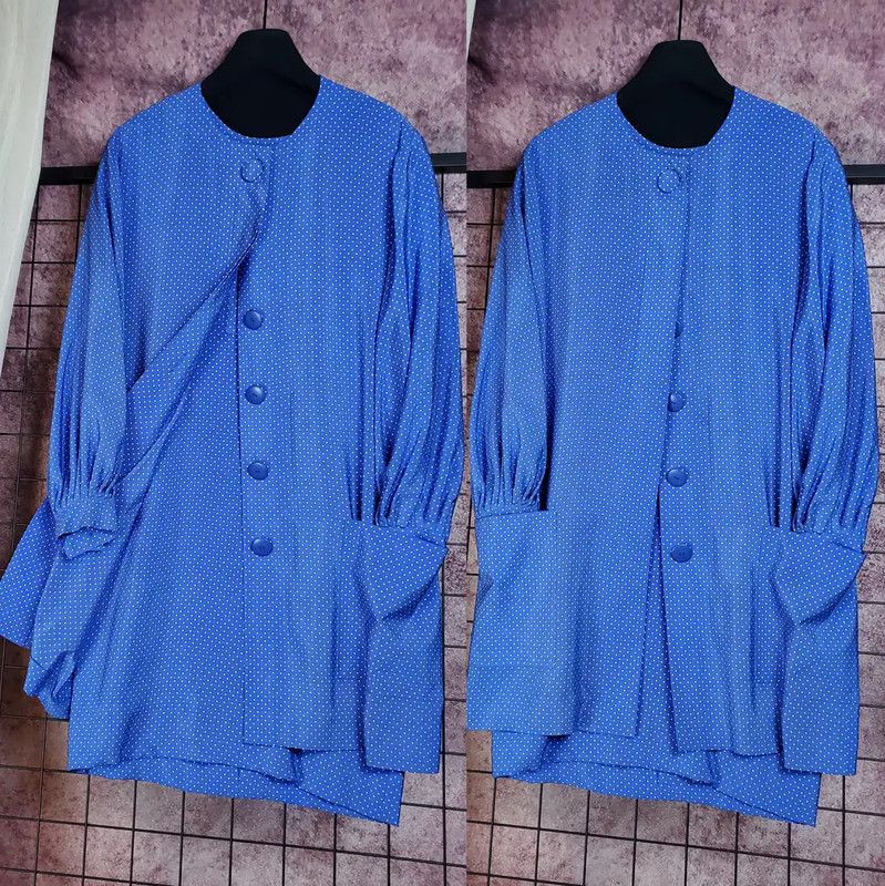 Dior Dior Blue Polka Dot Midi Dress 0089 Size M / US 6-8 / IT 42-44 - 1 Thumbnail