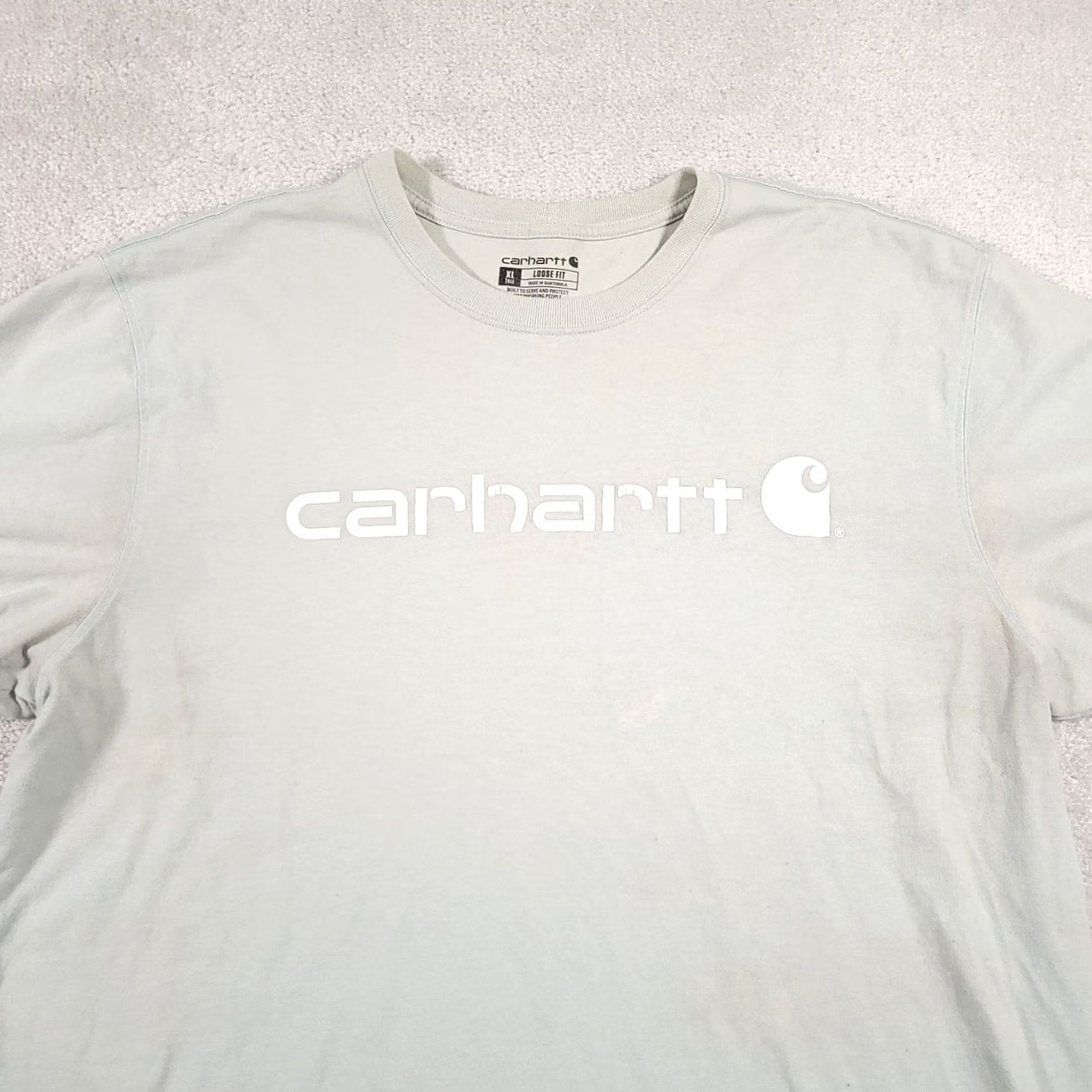 Carhartt VINTAGE Carhartt Short Sleeve Workwear T-Shirt Mens XLT Tall Gray Graphic Grunge Size US XL / EU 56 / 4 - 3 Thumbnail