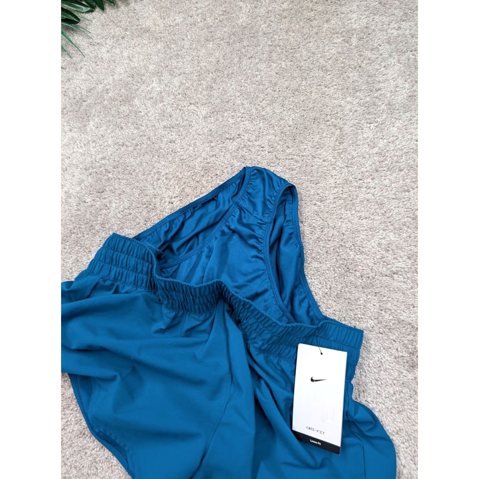 Nike Nike Dri-FIT Shorts Womens Medium Blue Running Training Lined Elastic Waist Size 32" / US 10 / IT 46 - 5 Thumbnail