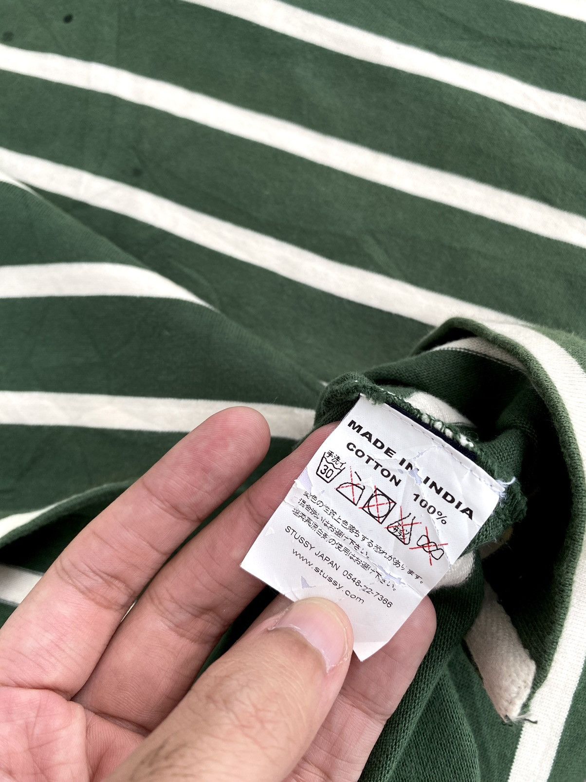 Stussy Vintage Rare Stussy Green Stripe Size US L / EU 52-54 / 3 - 7 Thumbnail