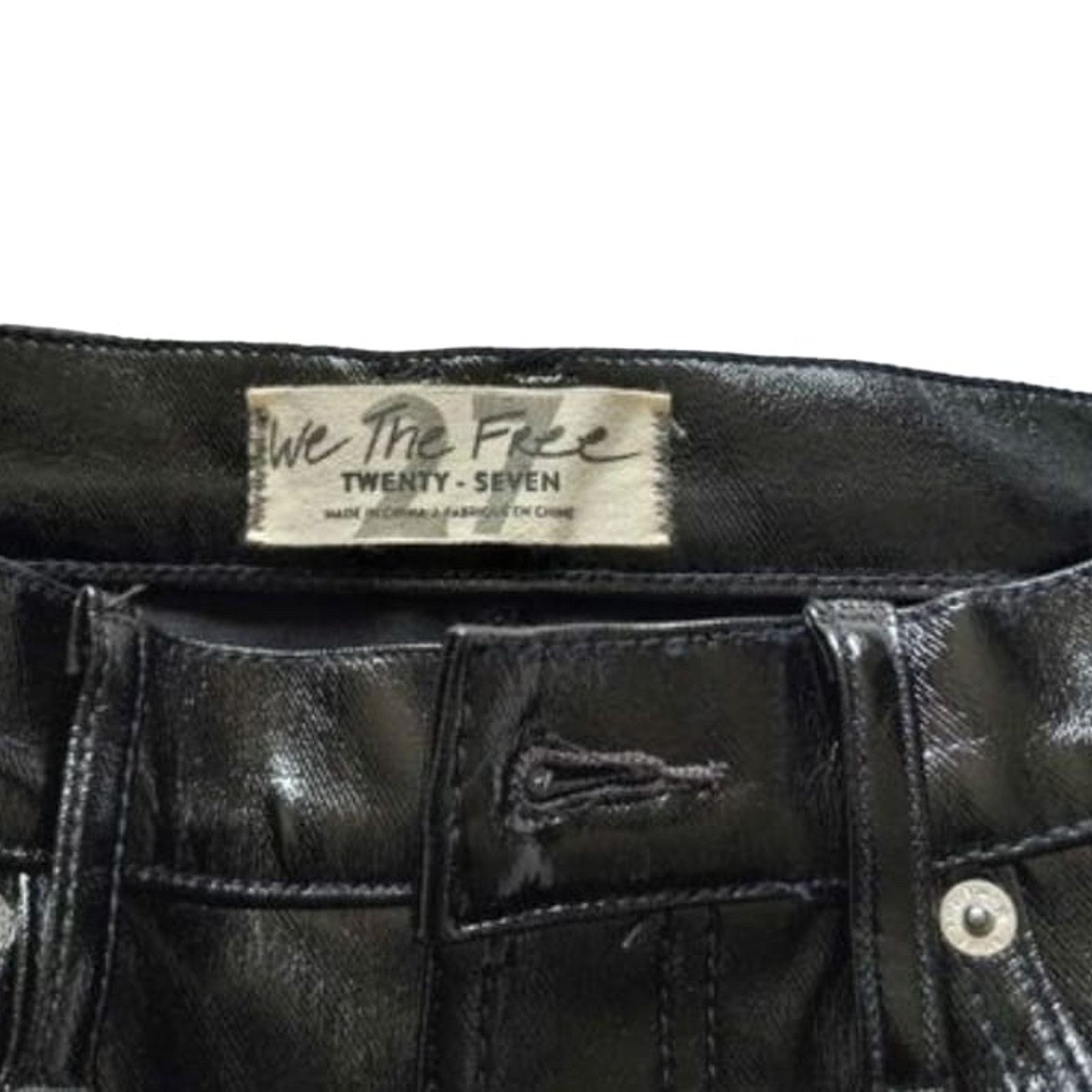 Free People Free People Phoenix Coated Skinny Jean Black size 27 NWT Size 27" / US 4 / IT 40 - 9 Thumbnail