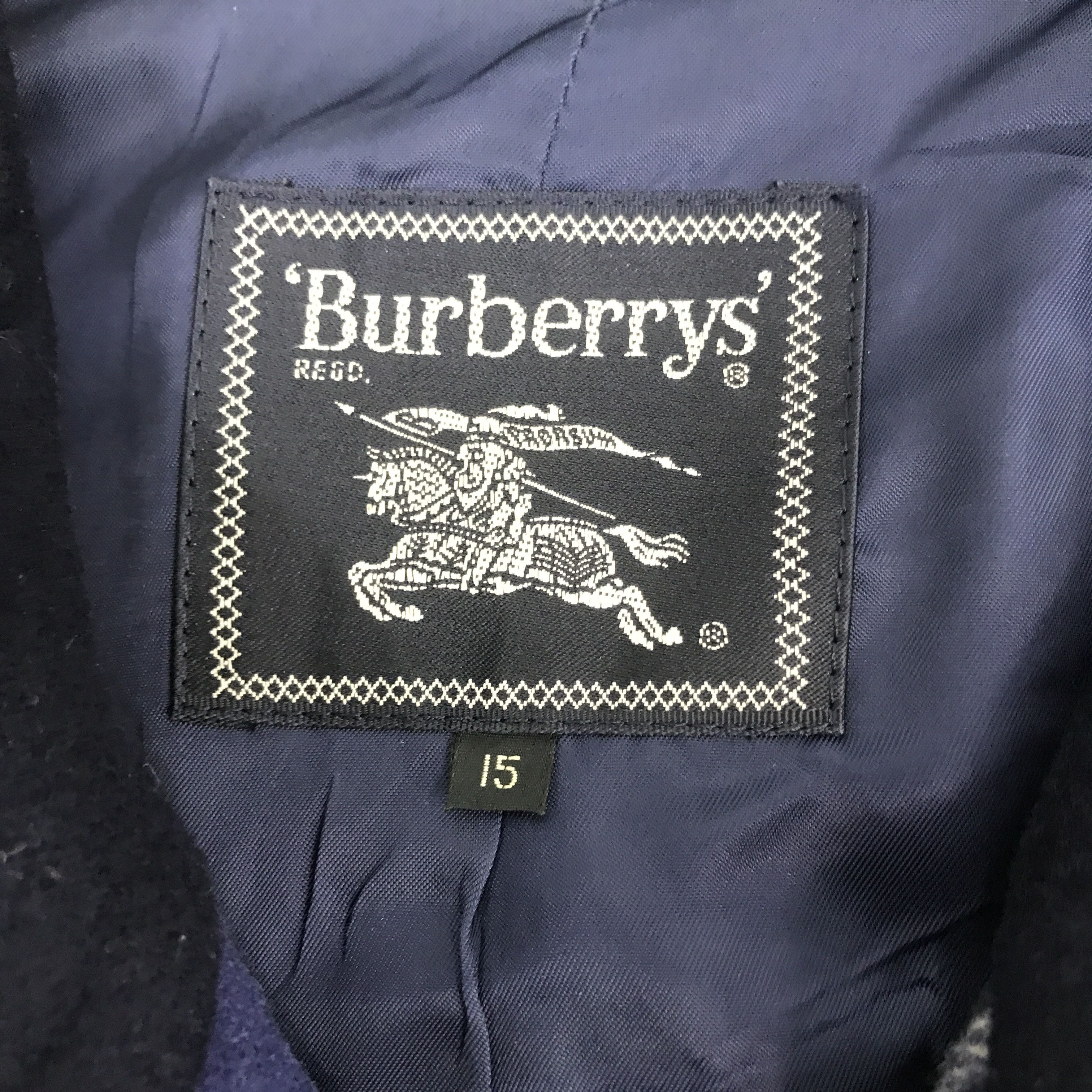 Burberry × Vintage Rare burberry navy wool zipper jacket Size M / US 6-8 / IT 42-44 - 9 Thumbnail