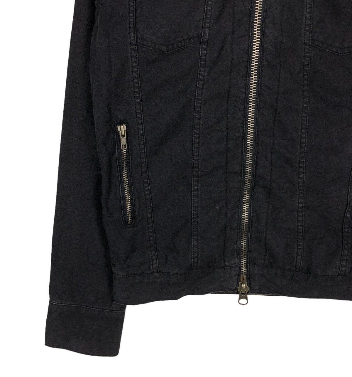 Japanese Brand 🔥CROPPED BIKER JACKET G.O.A BONDAGE DESIGN PARACHUTE SYLE Size US M / EU 48-50 / 2 - 8 Thumbnail