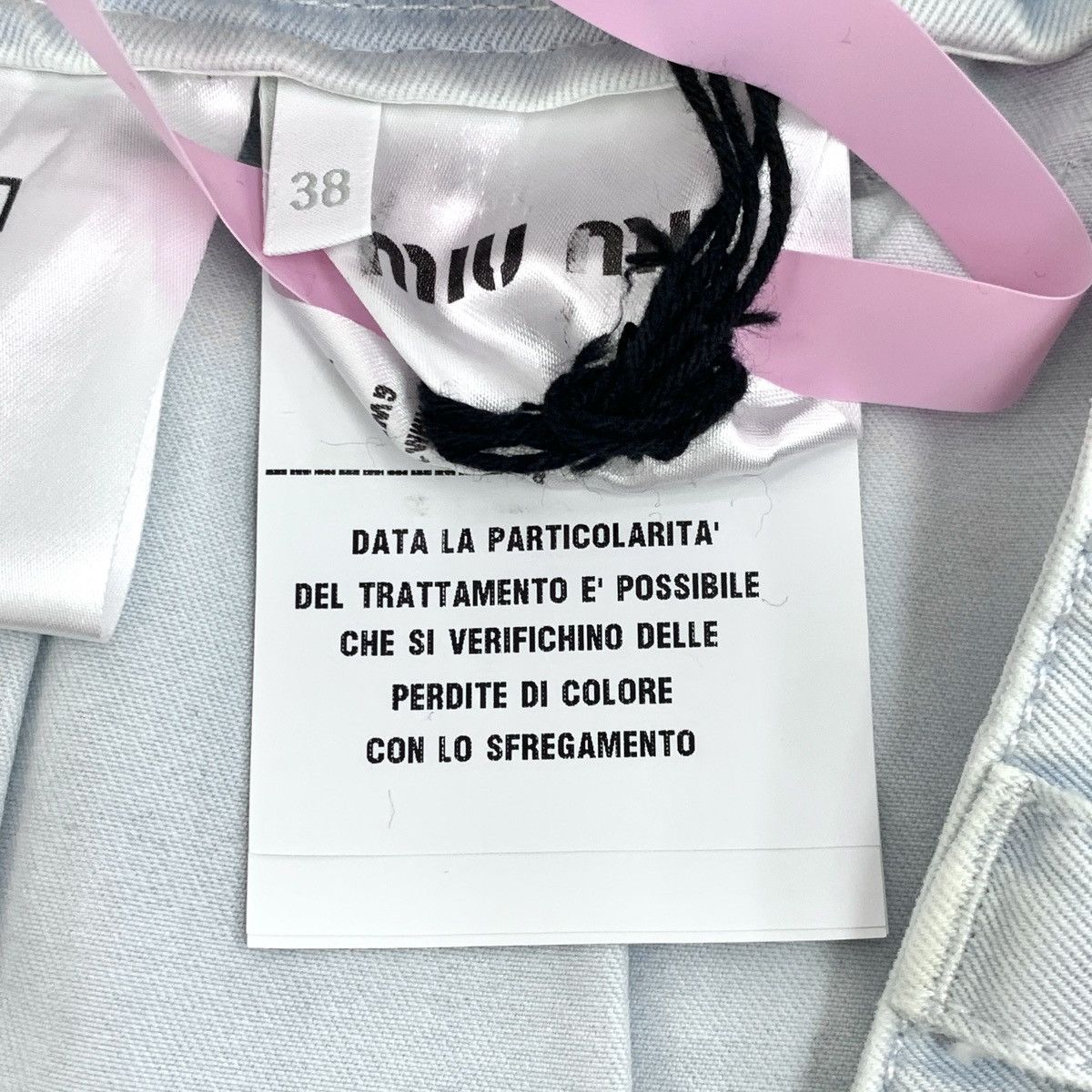 Miu Miu MiuMiu 2022 Pale Blue Cotton Casual Pleated Mini Skirt K26WX Size 26" / US 2 / IT 38 - 7 Thumbnail