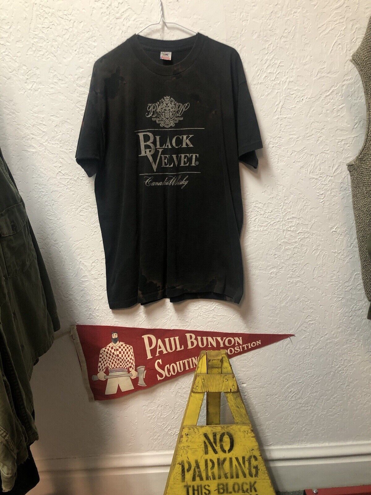 Fruit Of The Loom × Vintage Black Velvet Canadian Whiskey T Shirt Faded Sun Liquor XL Size US XL / EU 56 / 4 - 3 Thumbnail