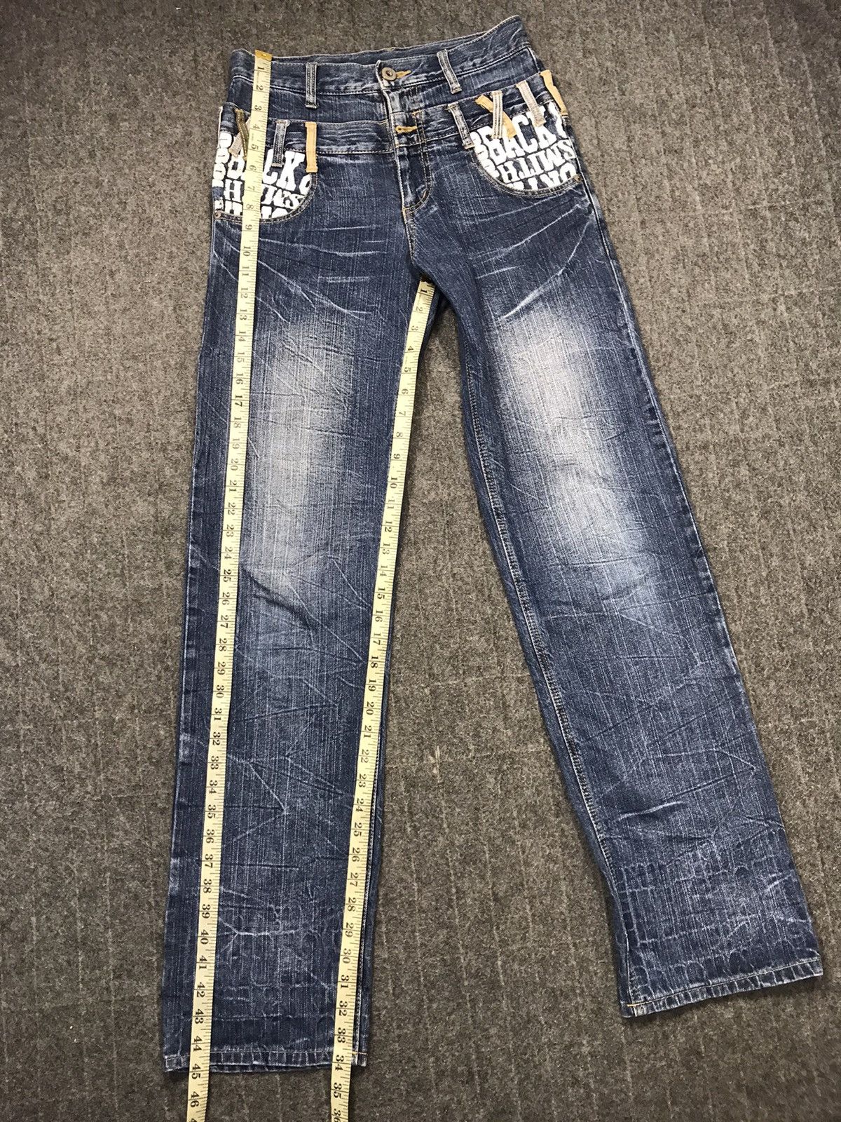 Japanese Brand Back & Forth Denim Jeans Double Waist Fits Size 28 29 Size US 28 / EU 44 - 9 Thumbnail