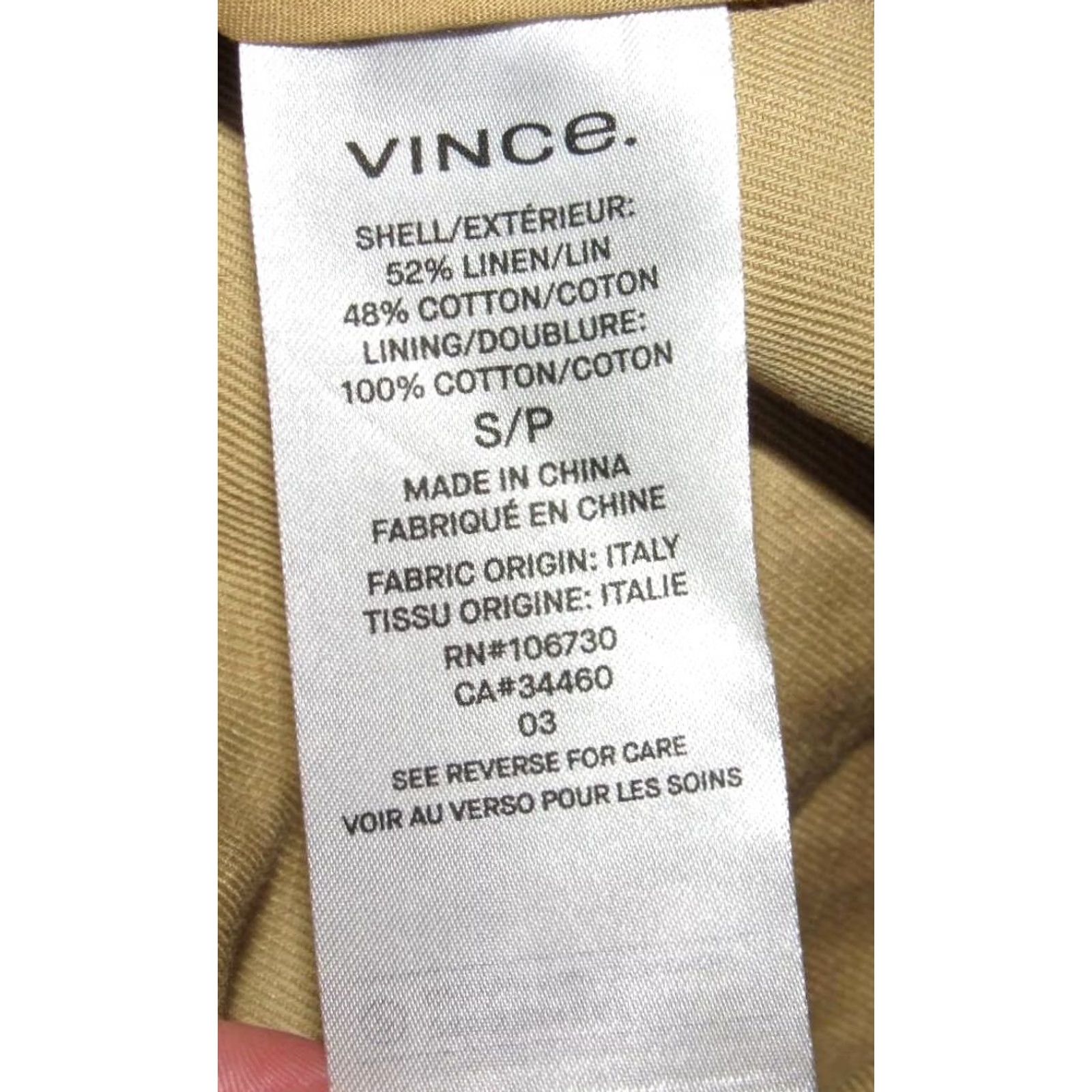 Vince VINTAGE VINCE Khaki Linen Cotton Long Trench Coat Jacket Worn Once Small Size S / US 4 / IT 40 - 5 Thumbnail