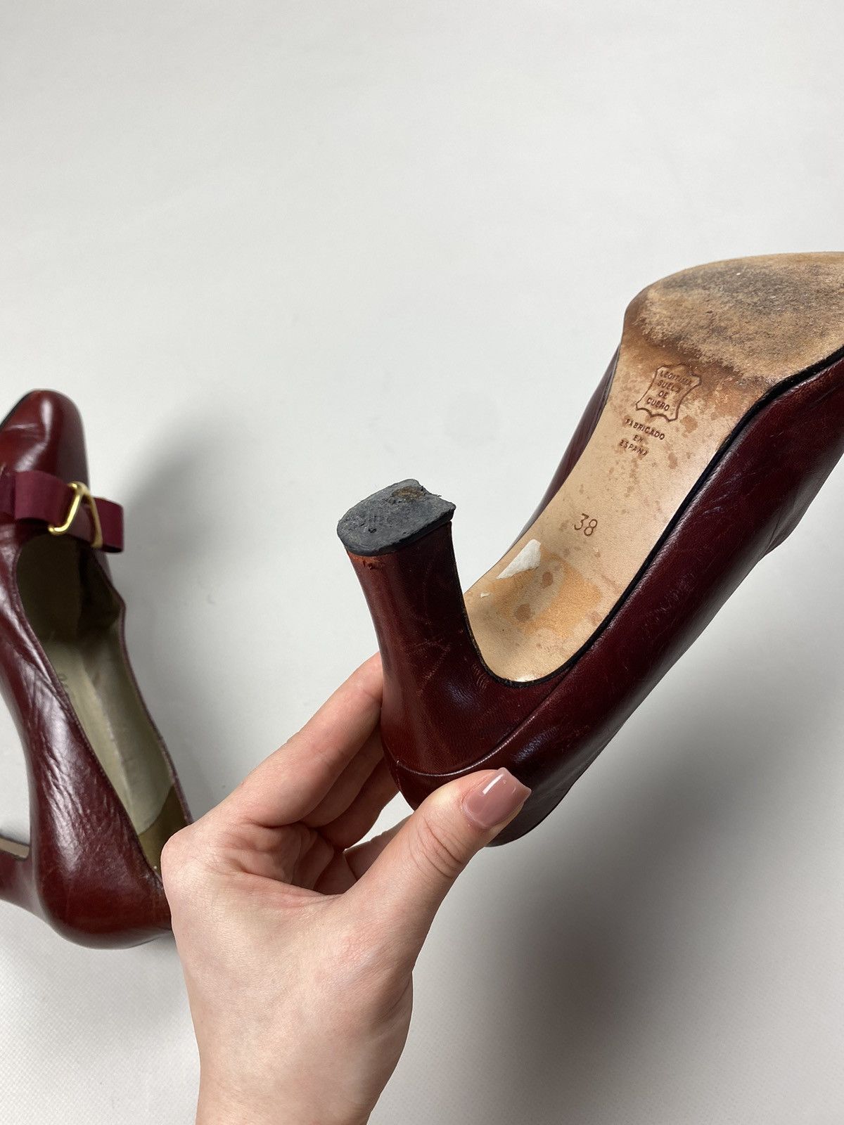 Balenciaga × Vintage Balenciaga vintage ladies leather heels size 38 Size US 8 / IT 38 - 21 Thumbnail