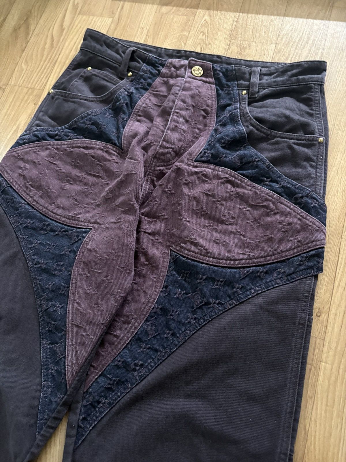 Louis Vuitton Louis Vuitton Monogram Flower Cotton Denim Pants Size US 31 - 2 Thumbnail