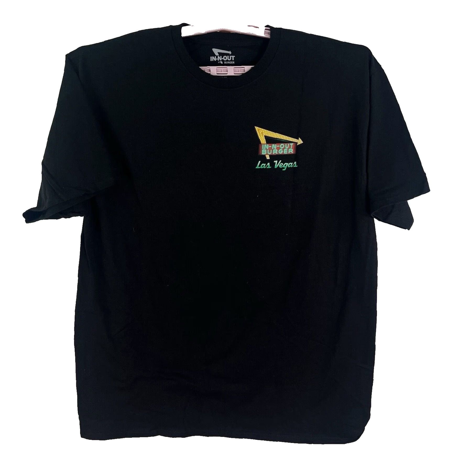 Vintage In-N-Out Burger Las Vegas T-Shirt XL Black Graphic Print Crew Neck Short Sleeve Cars California Mens Size US XL / EU 56 / 4 - 2 Thumbnail