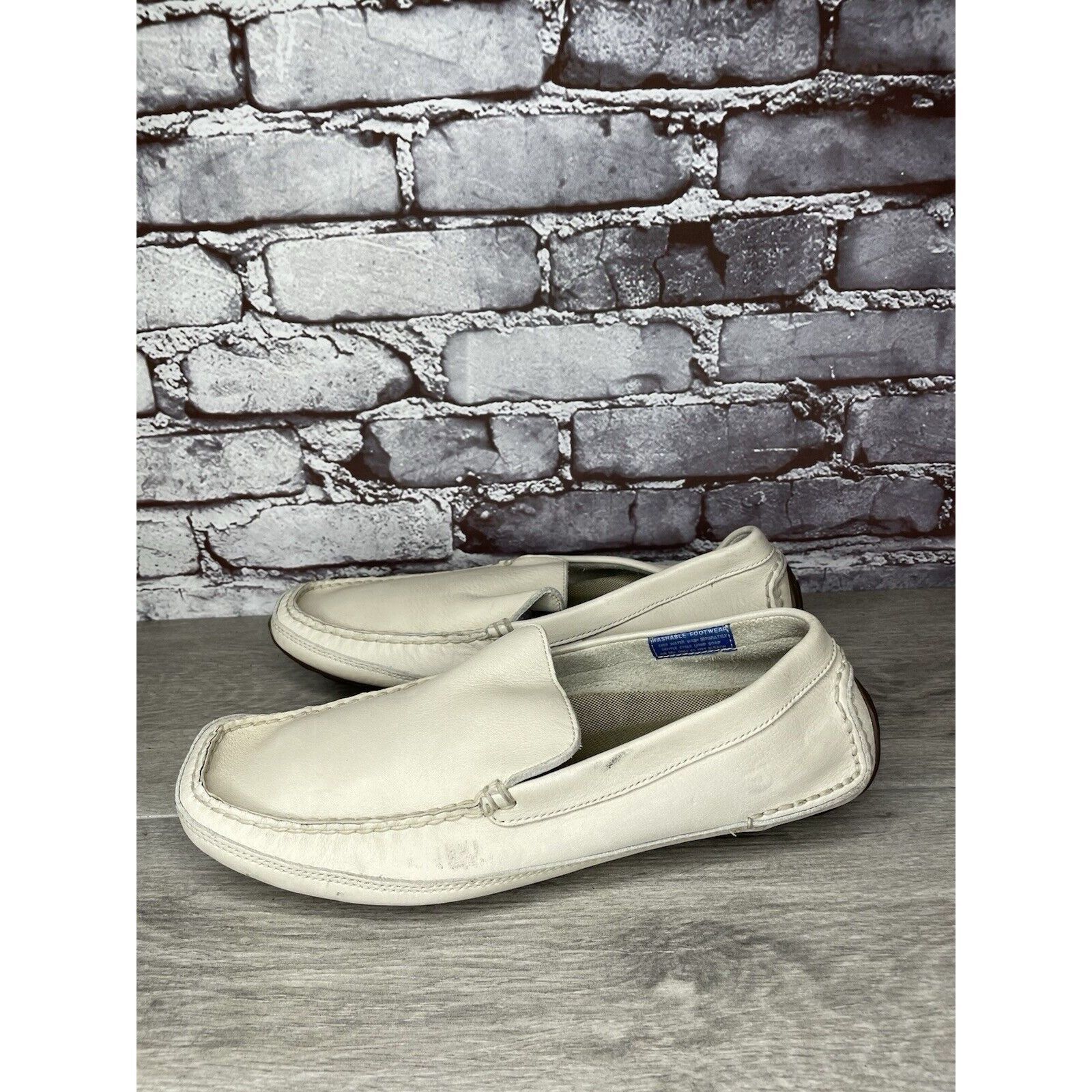 Rockport Rockport Washable Footwear Ivory Cream Leather Driving Shoes Size US 10.5 / EU 43-44 - 15 Thumbnail