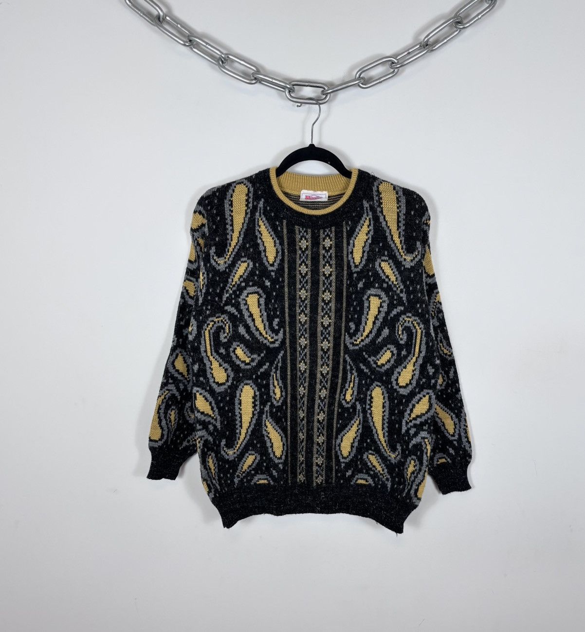 Other Vintage Maxis Paisley Abstract Pattern Wool Knit Sweater Size US M / EU 48-50 / 2 - 1 Thumbnail