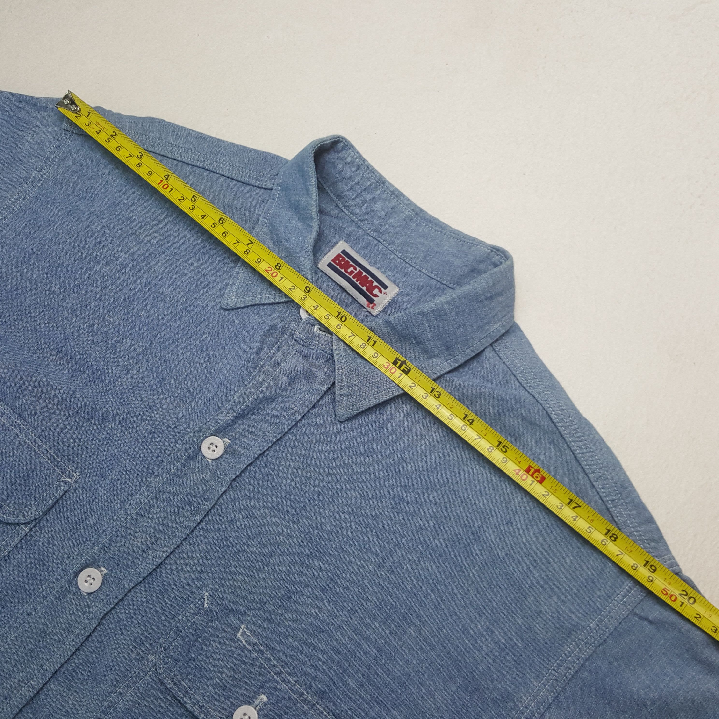 Big Mac Vintage Big Mac Chambray Denim Shirt Button Up RR11 Size US XXL / EU 58 / 5 - 5 Thumbnail