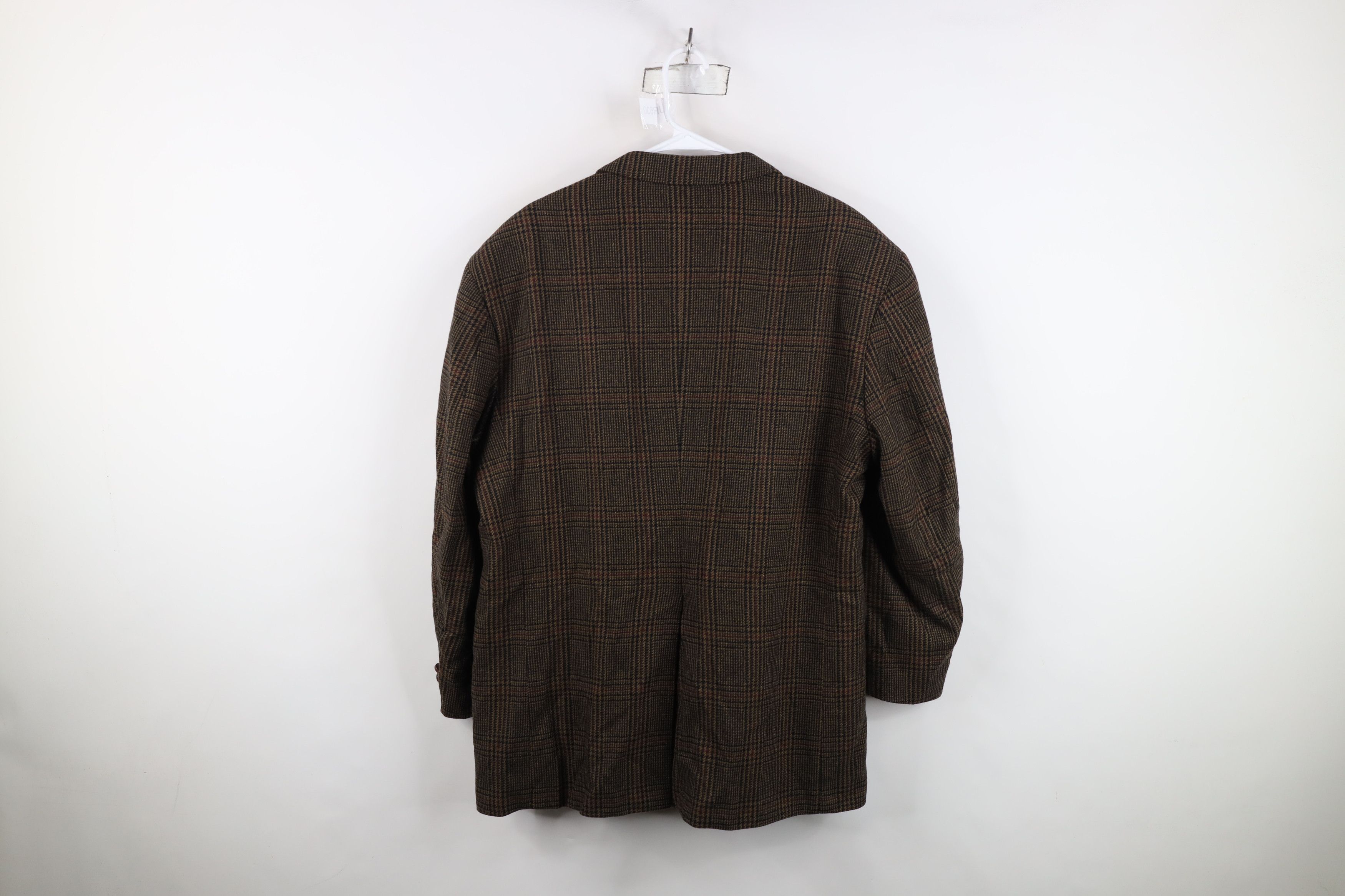 Vintage Vintage 90s Cashmere Houndstooth Suit Coat Blazer Jacket Size US XXL / EU 58 / 5 - 13 Thumbnail