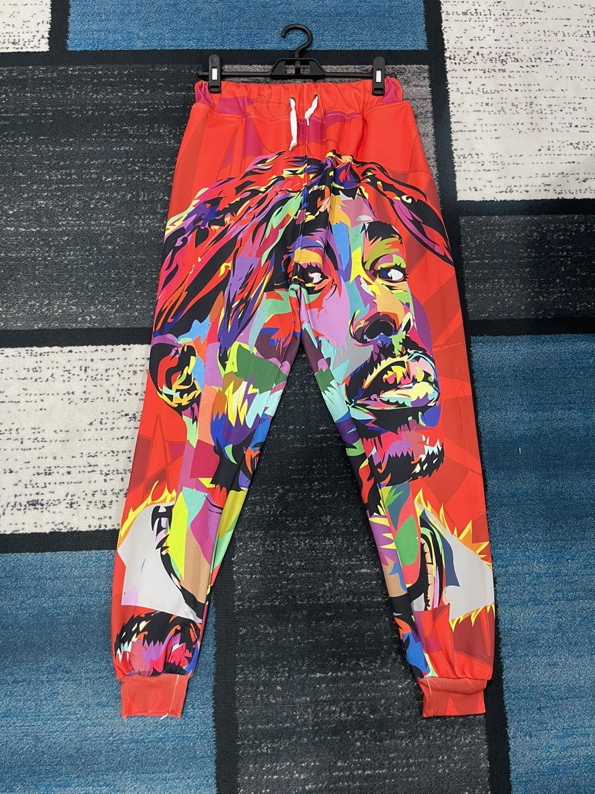 Japanese Brand 2pac 3D Print Casual Pants Unisex Tracksuit Fashion Size 29" - 13 Thumbnail
