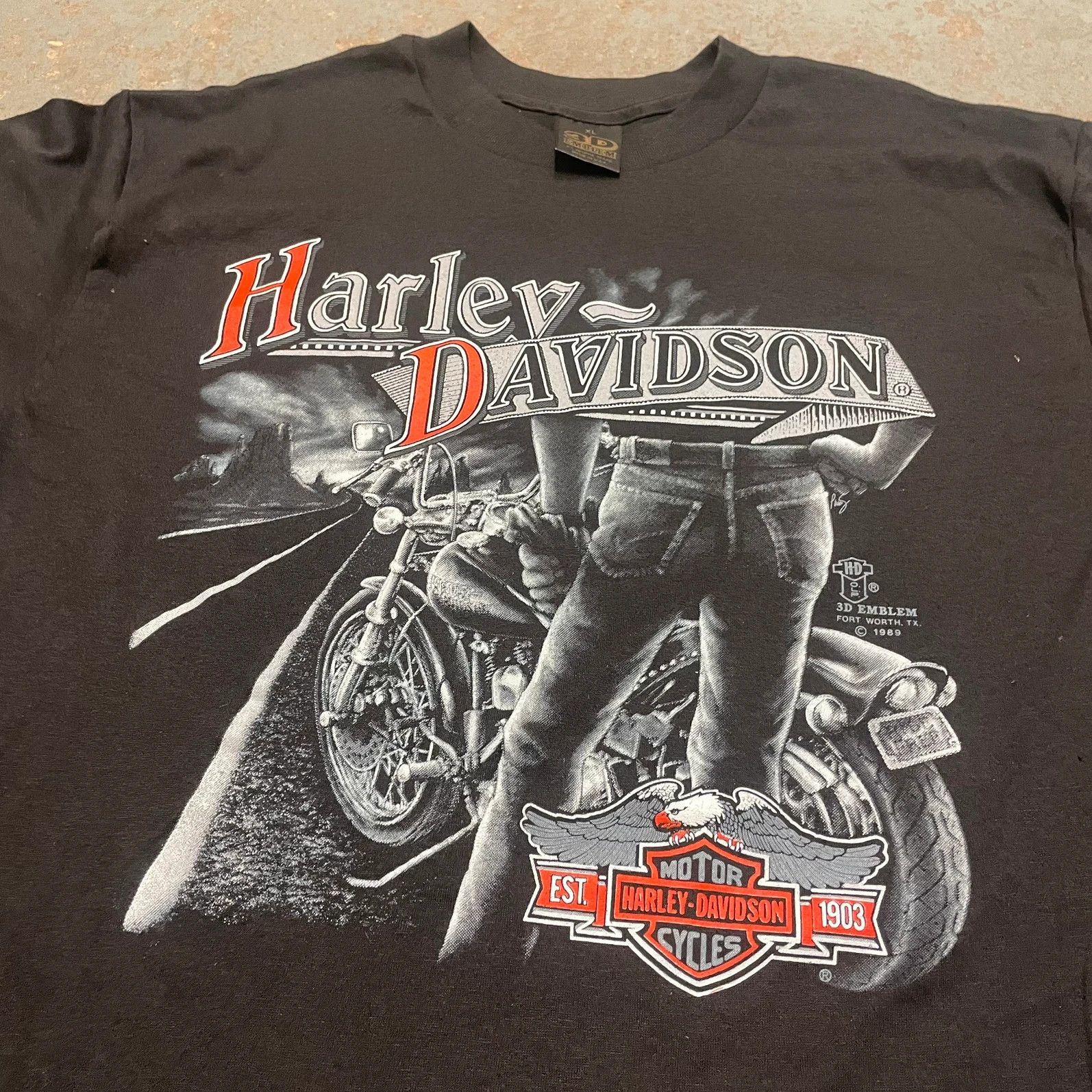 Harley Davidson Harley Davidson 3d Emblem 1989 t-shirt Size US XL / EU 56 / 4 - 2 Thumbnail