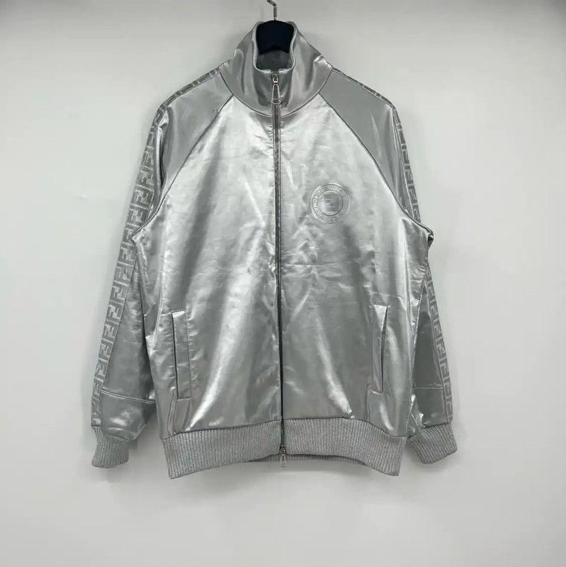 Fendi Silver Long Sleeve Men's Sweatshirt 0089