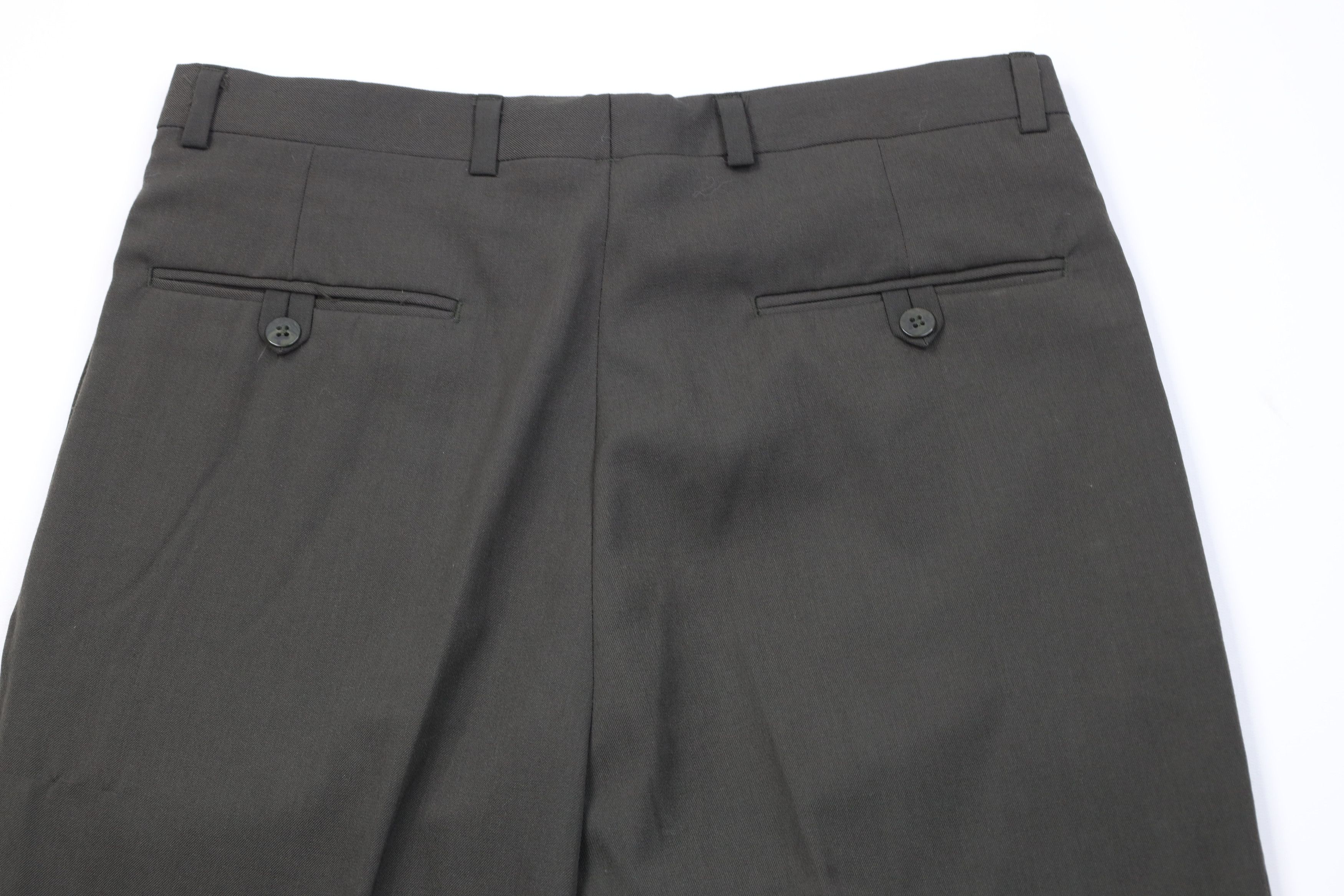 Vintage Vintage 90s Streetwear Wool Knit Wide Leg Chino Pants Green Size US 32 / EU 48 - 11 Thumbnail