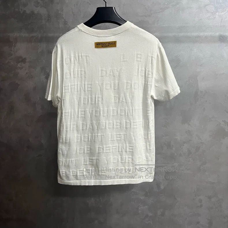 Louis Vuitton Louis Vuitton White three-dimensional letter round neck sh Size US M / EU 48-50 / 2 - 5 Thumbnail