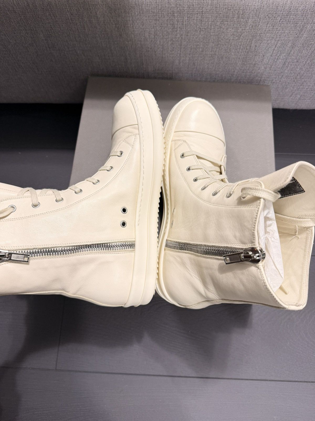 Rick Owens Rick Ownes Ramones Off-White Sneakers | Grailed