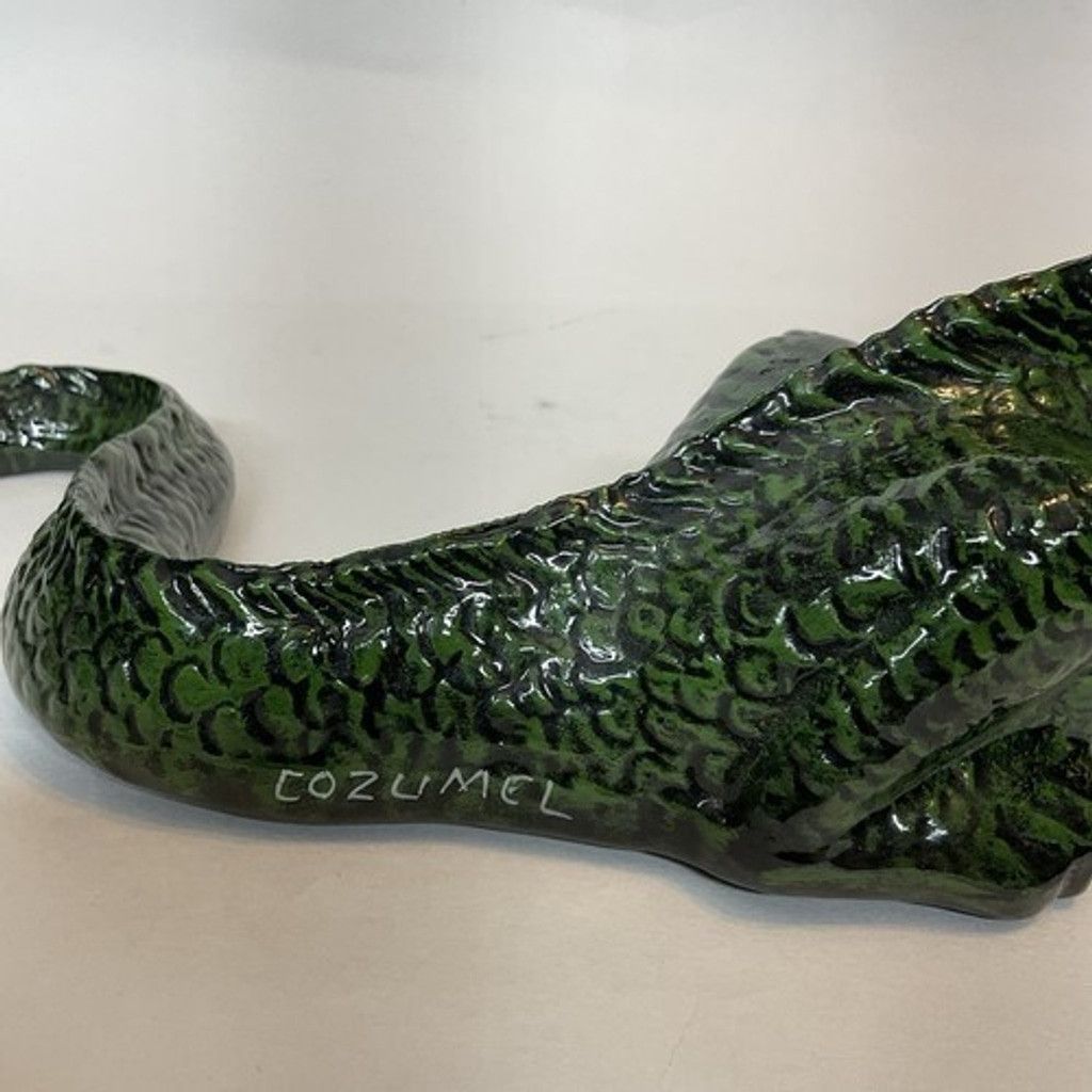 The Unbranded Brand Talavera Pottery Lizard Iguana Mexican CozumelCeramic Figure Size ONE SIZE - 4 Thumbnail