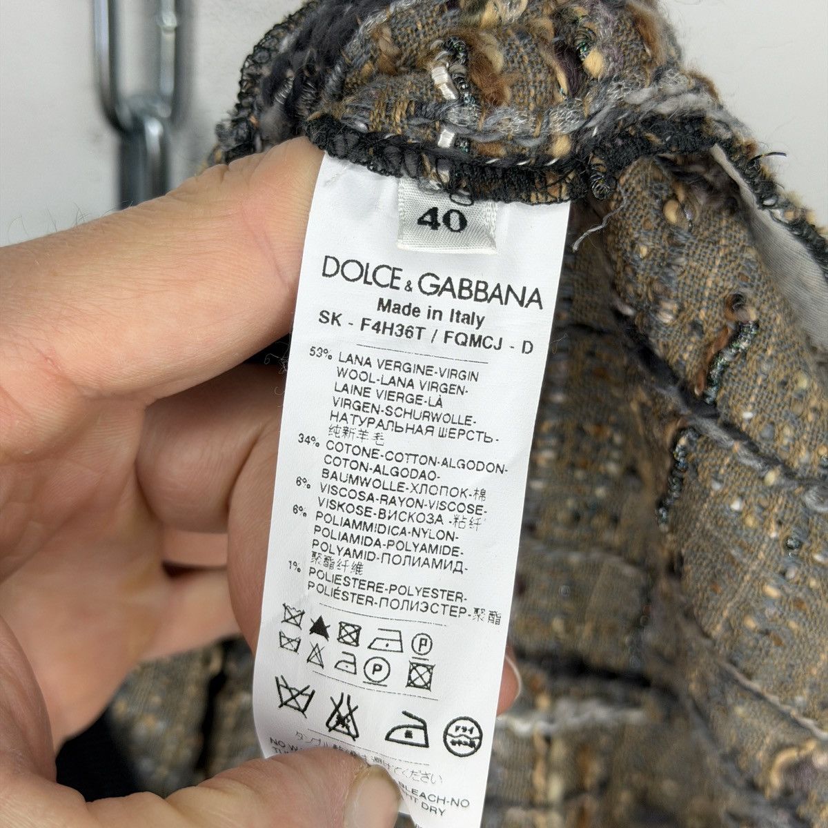 Dolce & Gabbana Dolce & Gabbana D&G Mini Skirt Wool Tweed Avant Garde Y2K Size 27" / US 4 / IT 40 - 8 Thumbnail