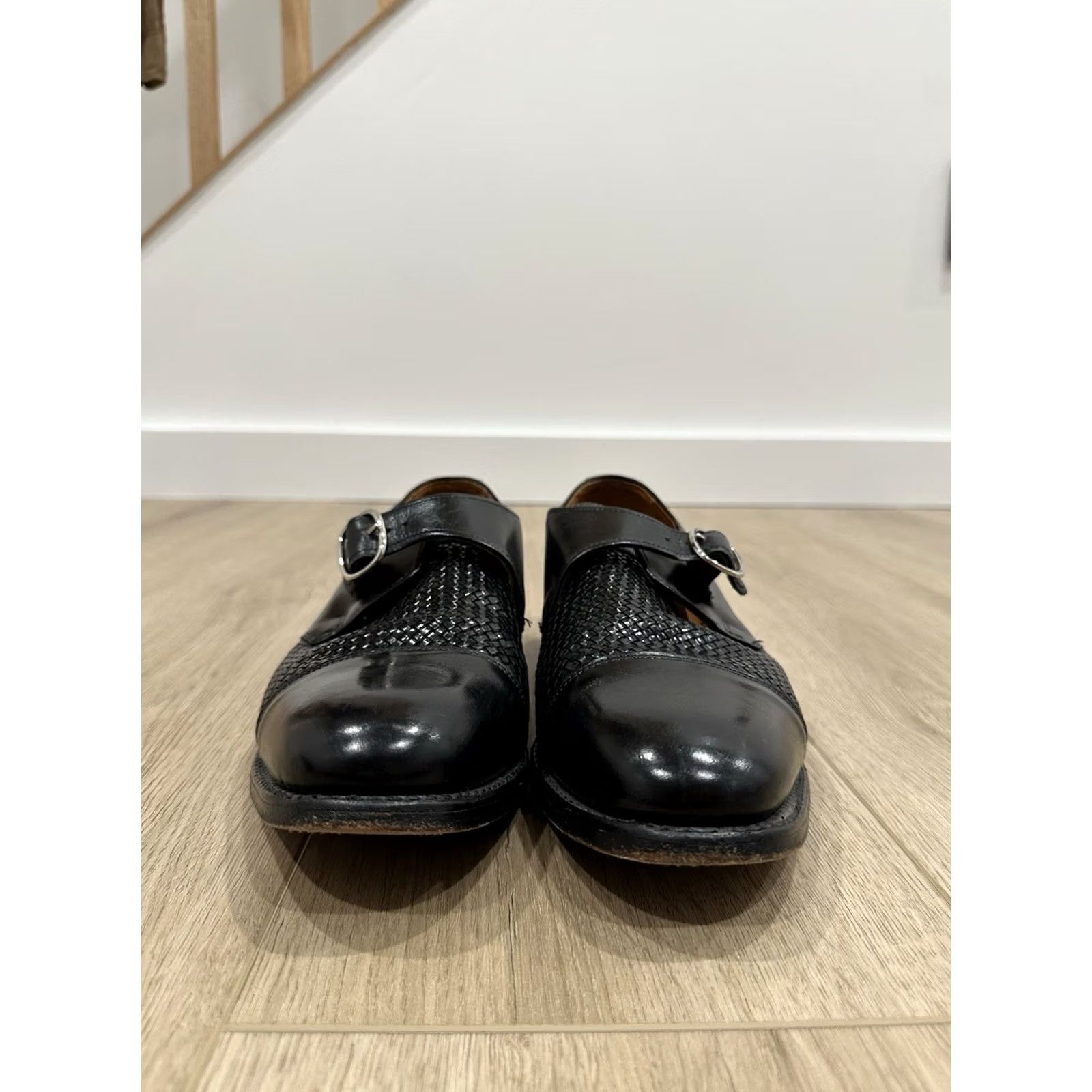 Allen Edmonds VINTAGE Allen Edmonds TULANE Monkstrap Dress Shoes Men 8.5D Black Leather Monk Strap 8.5D Mens Black Shoes Size US 9 / EU 42 - 2 Thumbnail