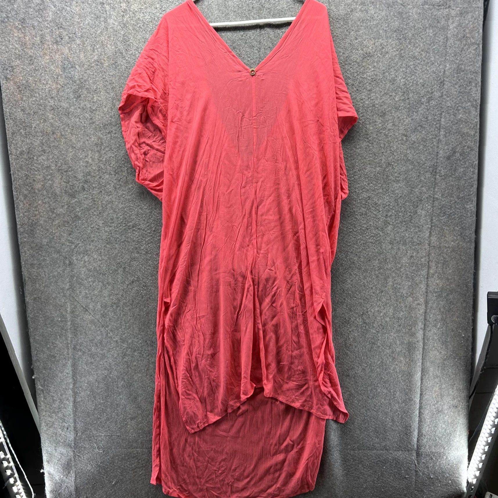 Vintage VINTAGE OndadeMar Cover Up Women Large Pink Beaded Embroidered Tassel Beach Kaftan 255 Size ONE SIZE - 2 Thumbnail