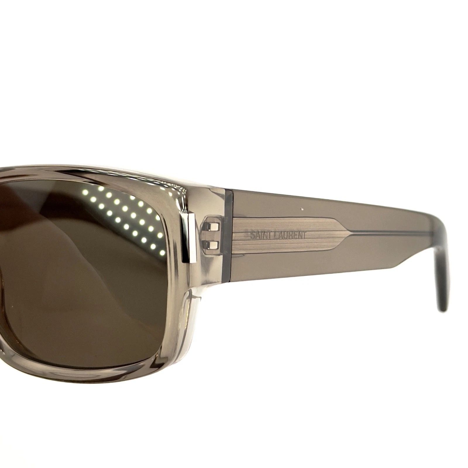 Saint Laurent Paris SAINT LAURENT SHADE SL 689 SL689 Crystal Brown Classic 004 Size ONE SIZE - 8 Thumbnail