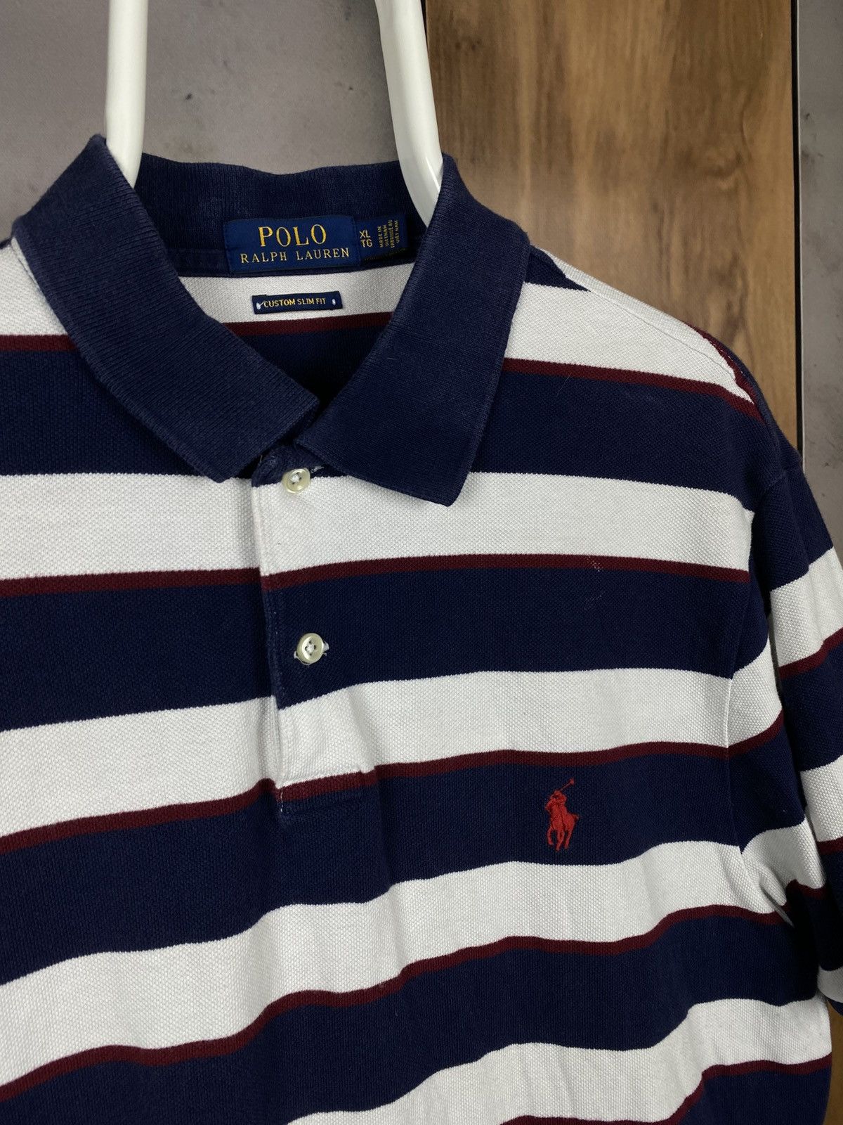 Polo Ralph Lauren 🎠Vintage Polo T-Shirt Polo Ralph Lauren Striped Pony Tee🎠 Size US XL / EU 56 / 4 - 2 Thumbnail