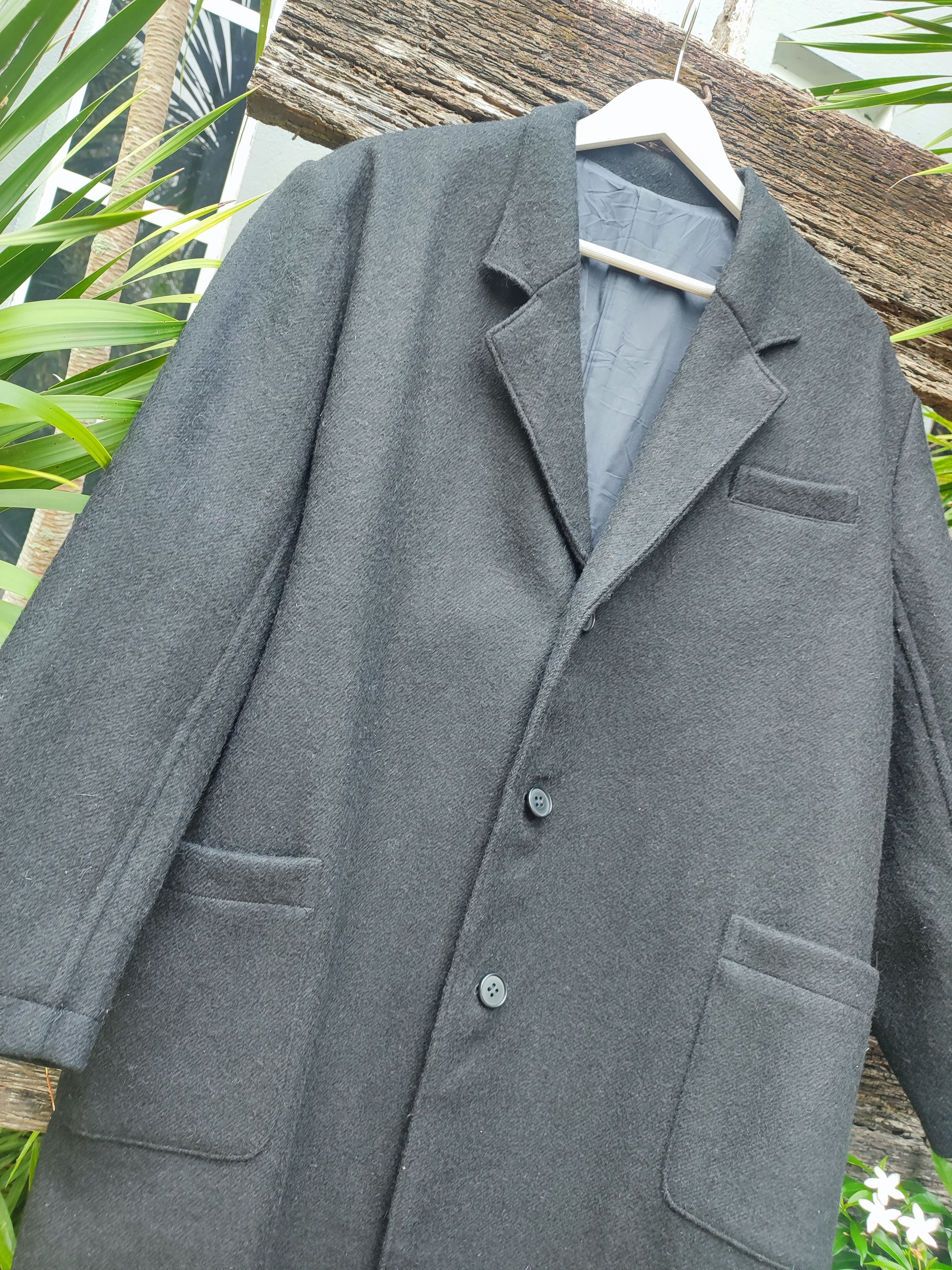 Yohji Yamamoto Y’s by Yohji Yamamoto Charcoal Wool Oversized Overcoat Size US XL / EU 56 / 4 - 4 Thumbnail