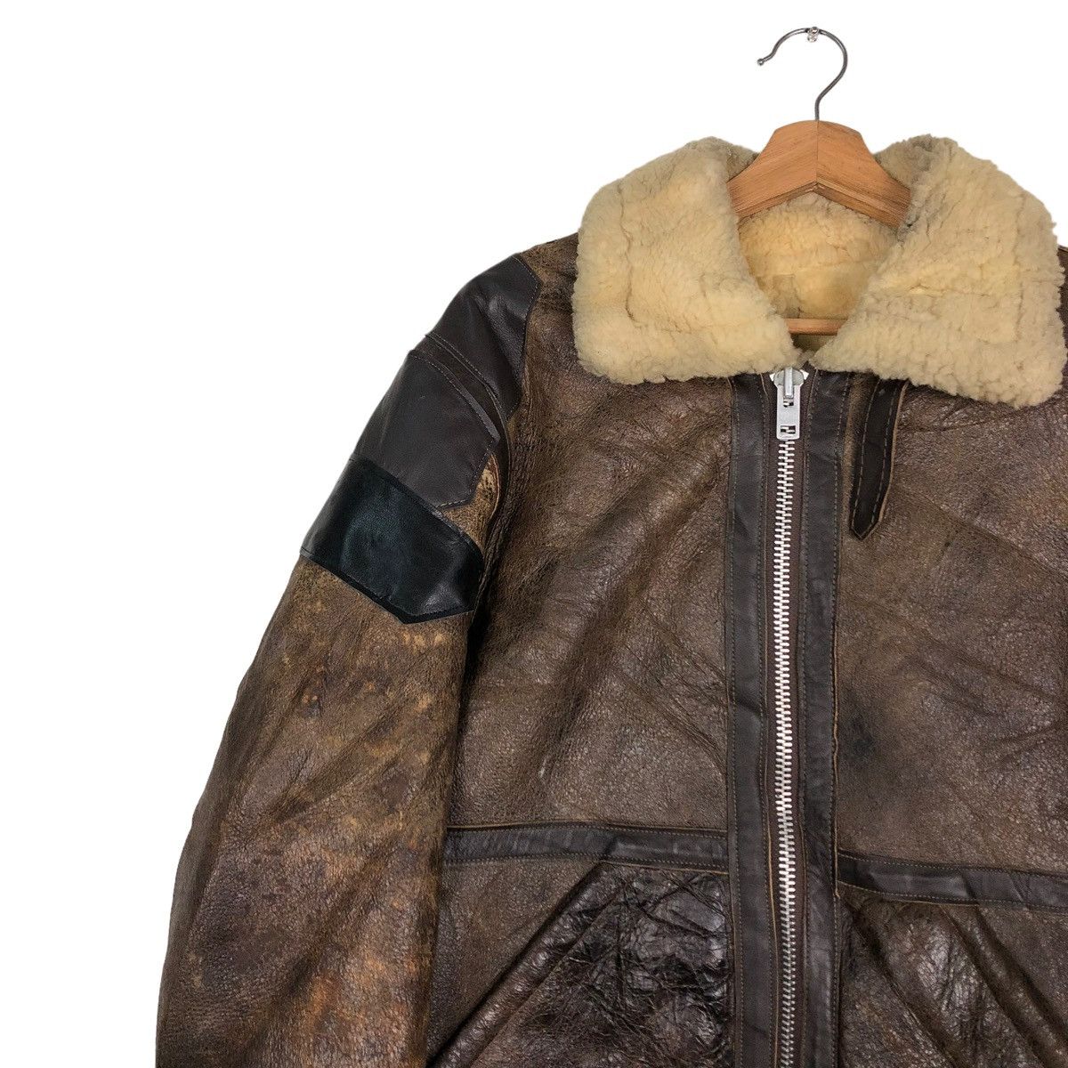 Schott 🔥VINTAGE B3 SHEARLING SHEEPSKIN LEATHER JACKET SCHOTT USA Size US M / EU 48-50 / 2 - 7 Thumbnail