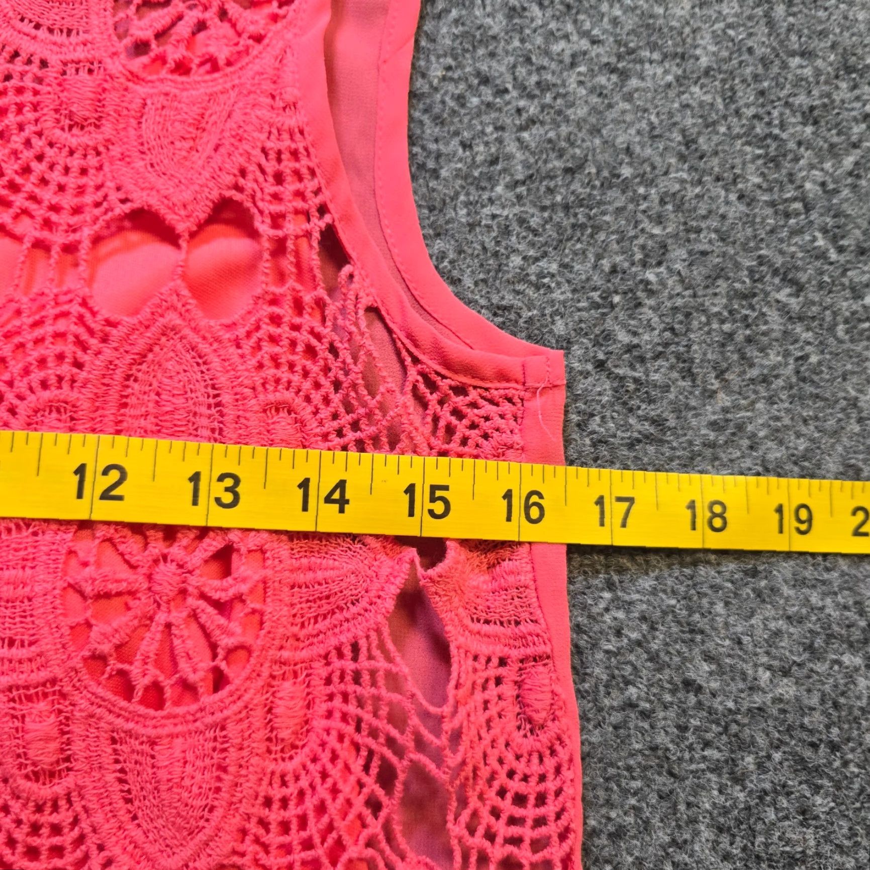 Pinko Adiva Top Womens Small Pink Crochet Lined Sleeveless Lightweight Casual Blouse Shirt Size S / US 4 / IT 40 - 4 Thumbnail
