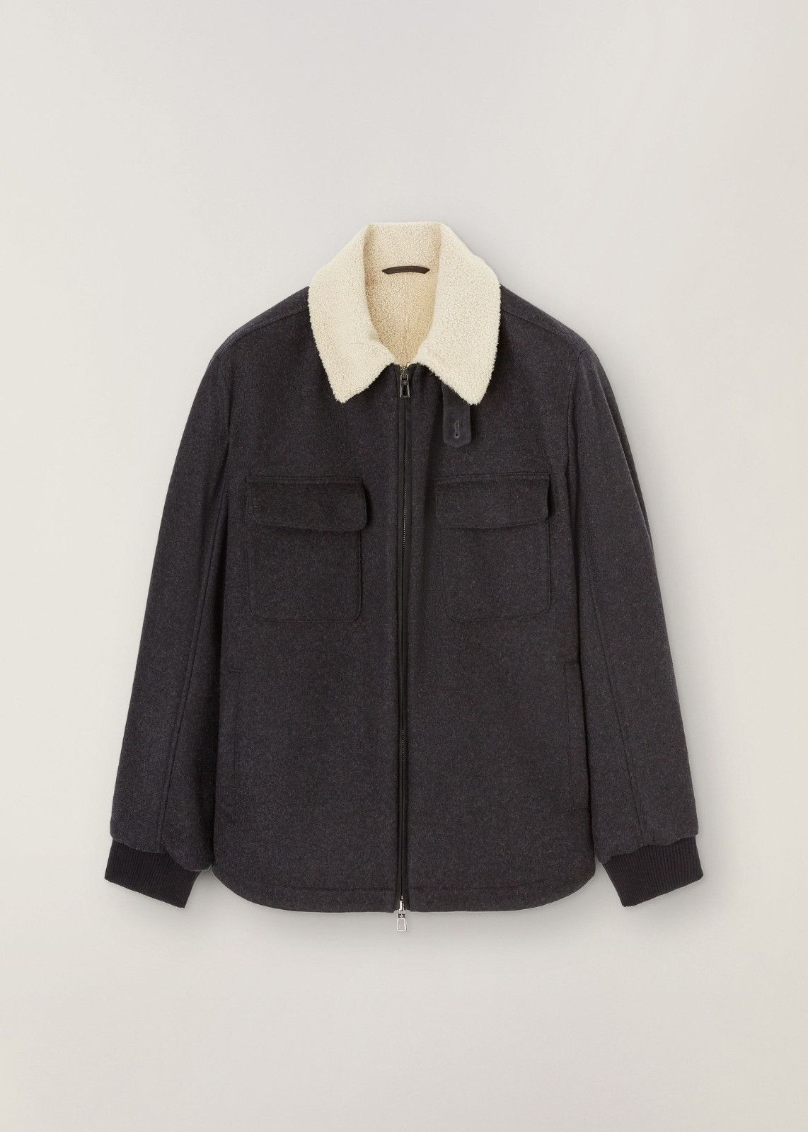 image of Loro Piana O1Loc1C0124 Roomy, Comfortable Overcoat In Black, Men's (Size Large)