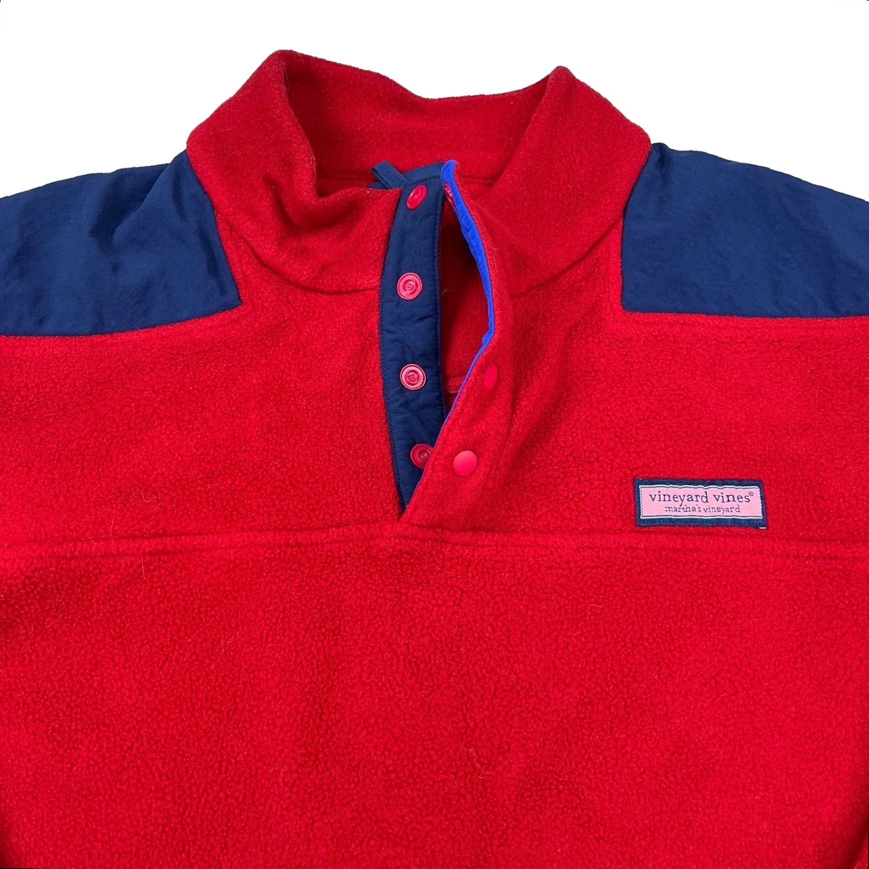 Vineyard Vines Vineyard Vines Sweater Men L Red Fleece Mock Neck Pullover Zip Button Logo Embroidered Classic Preppy Sports Mens Size US L / EU 52-54 / 3 - 2 Thumbnail